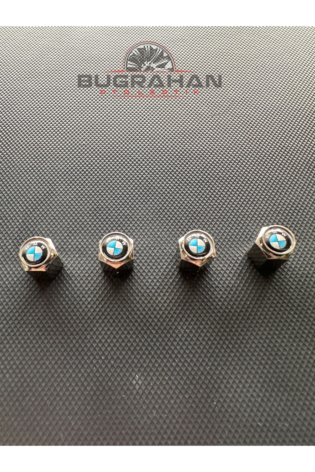 OEM BMW Logolu Sibop Kapağı Tüm Araçlara Uyumlu A Kalite Alüminyum Sibop Kapağı 4 Adet