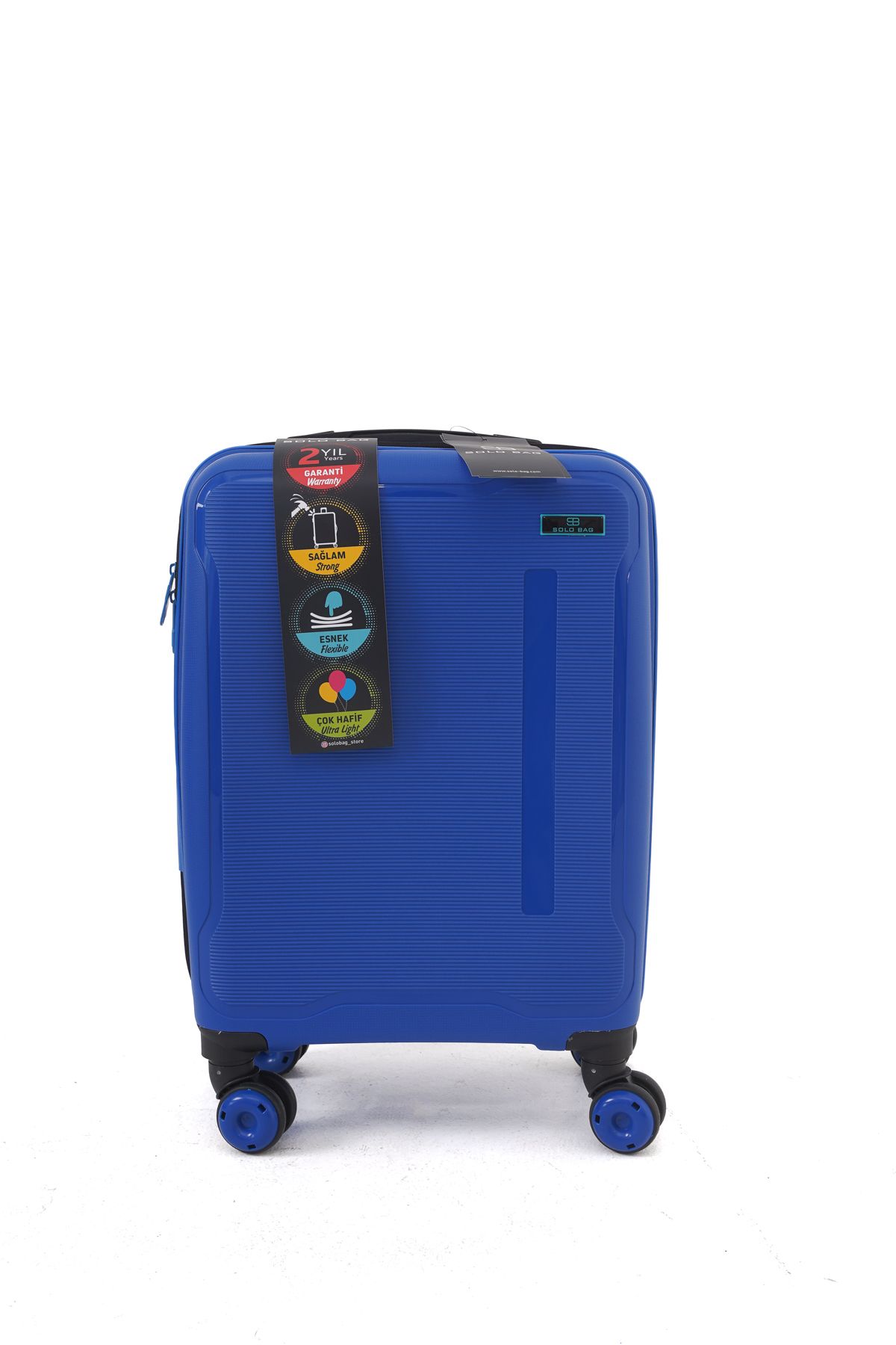 Solo Bag Kabin Boy Polipropilen Kırılmaz Pp Silikon Valiz 55 cm