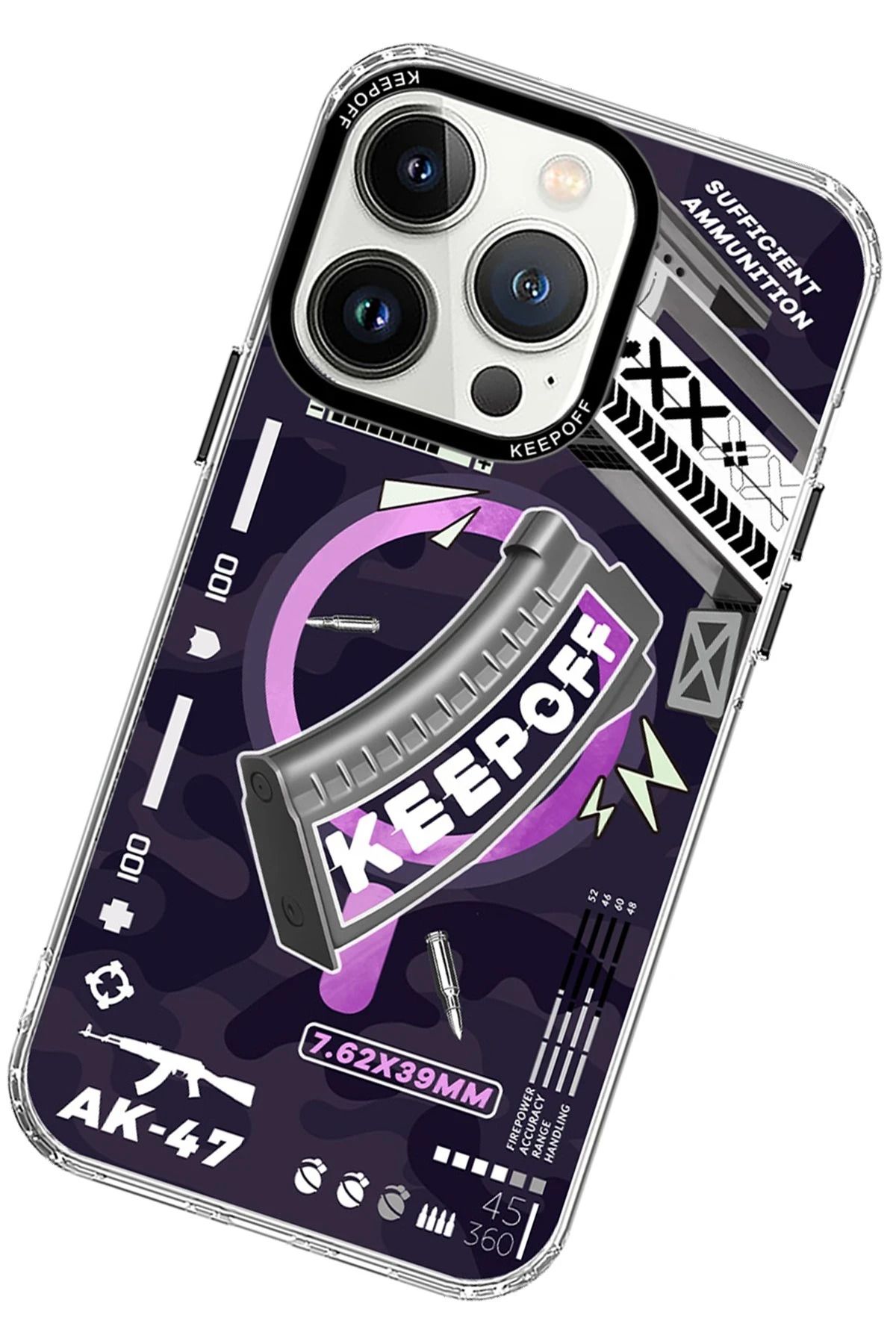 Keep Off iPhone 15 Pro Battlefield Magsafe Kapak - Prepare Ammuniton WLZOR