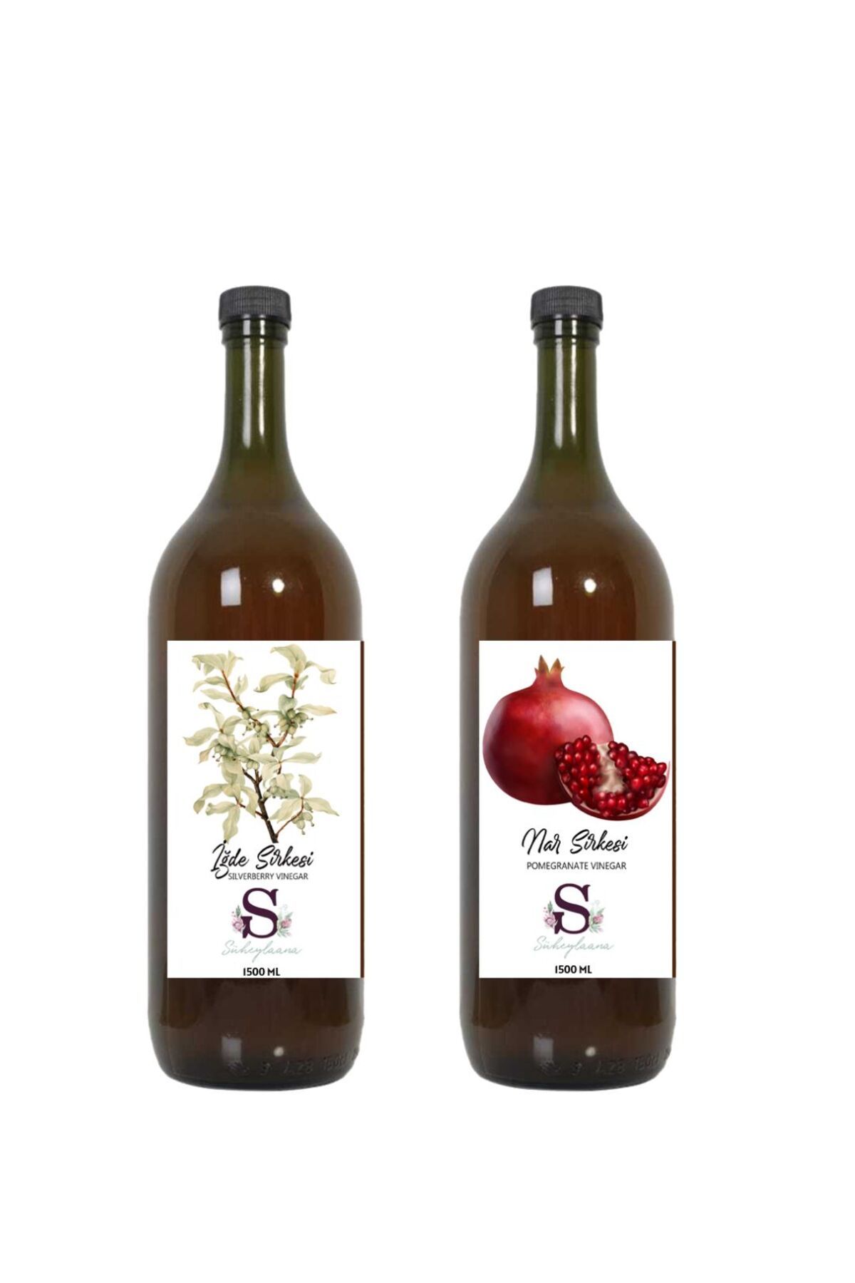 Süheylaana Doğal İğde Sirkesi 1500 Ml - Doğal Nar Sirkesi 1500 Ml
