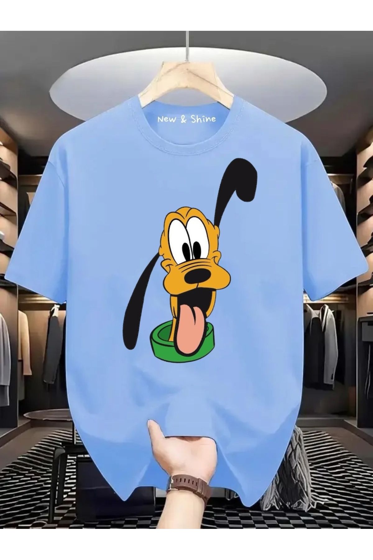 New Shine Goofy Köpek Büyük Beden Oversize T-Shirt