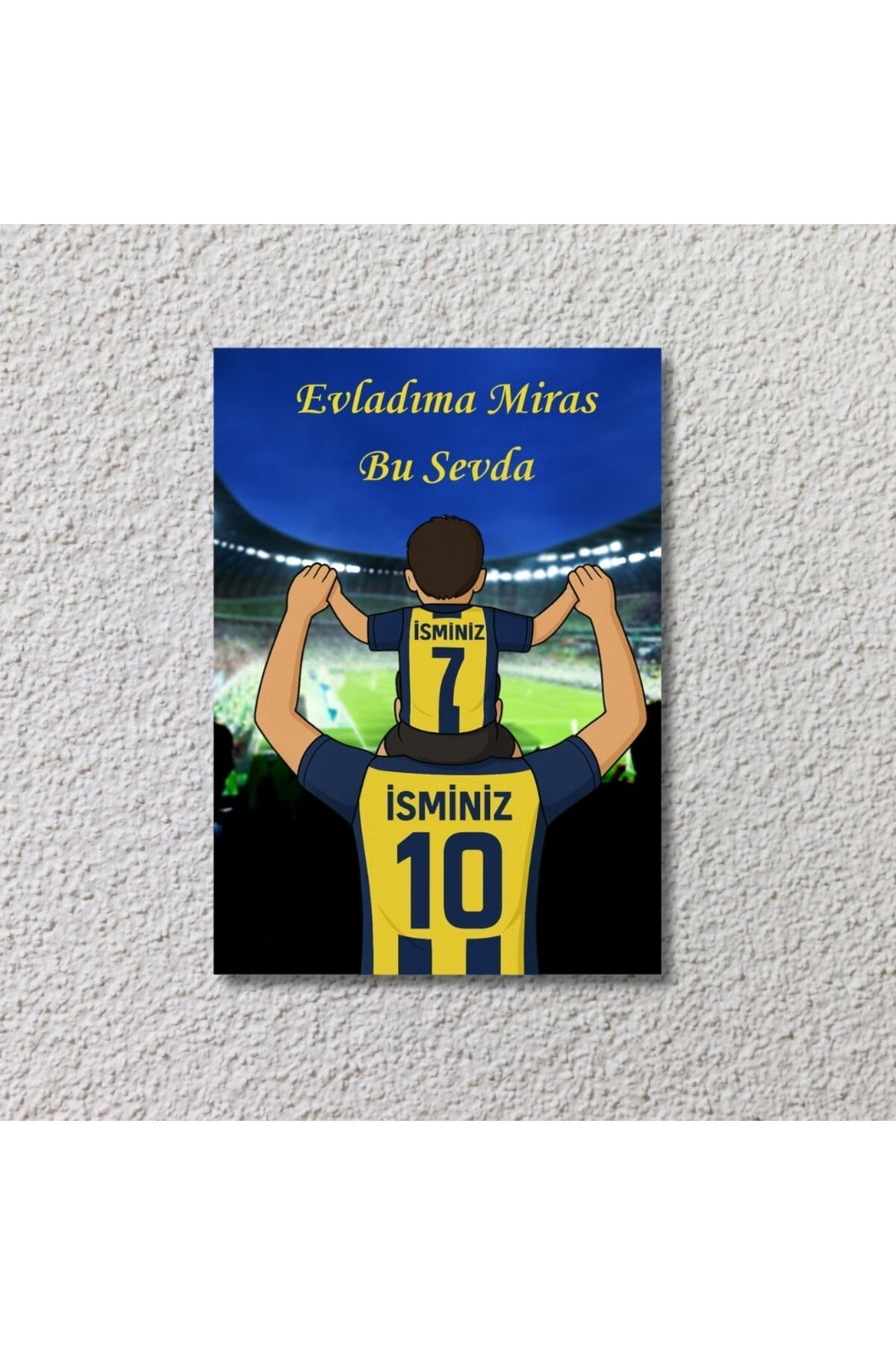 gifttime Kişiye Özel Baba Oğul Tasarımlı Evladıma Miras Bu Sevda Tasarımlı Mdf Tablo