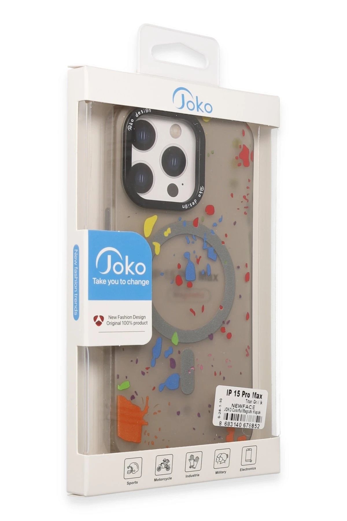 Joko iPhone 14 Pro Colorful Magsafe Kapak - Titan Gri WLZOR
