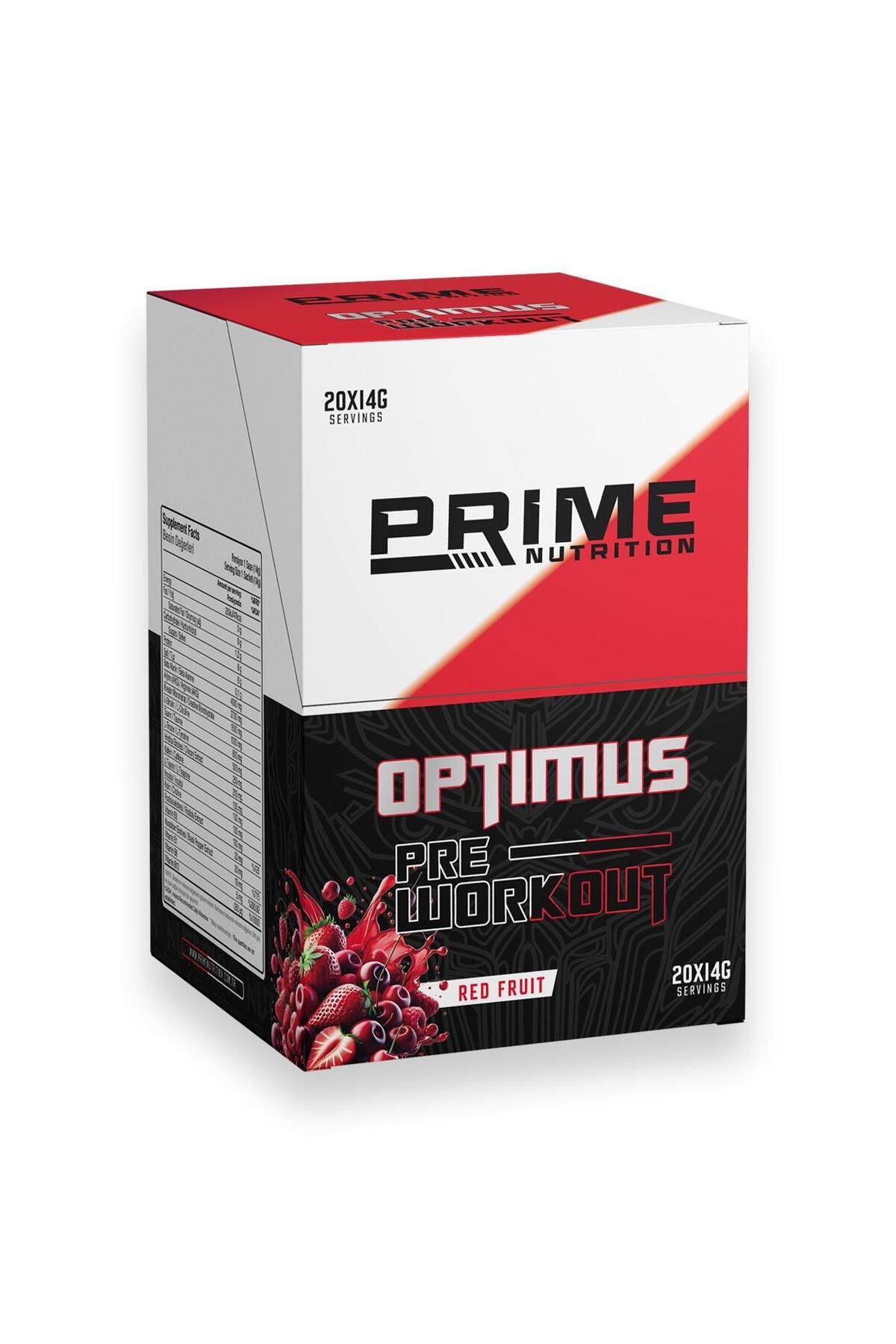 Prime Nutrition Optimus Pre-Workout 20 Adet x 14 gram (Tek Kullanımlık) - Red Fruit