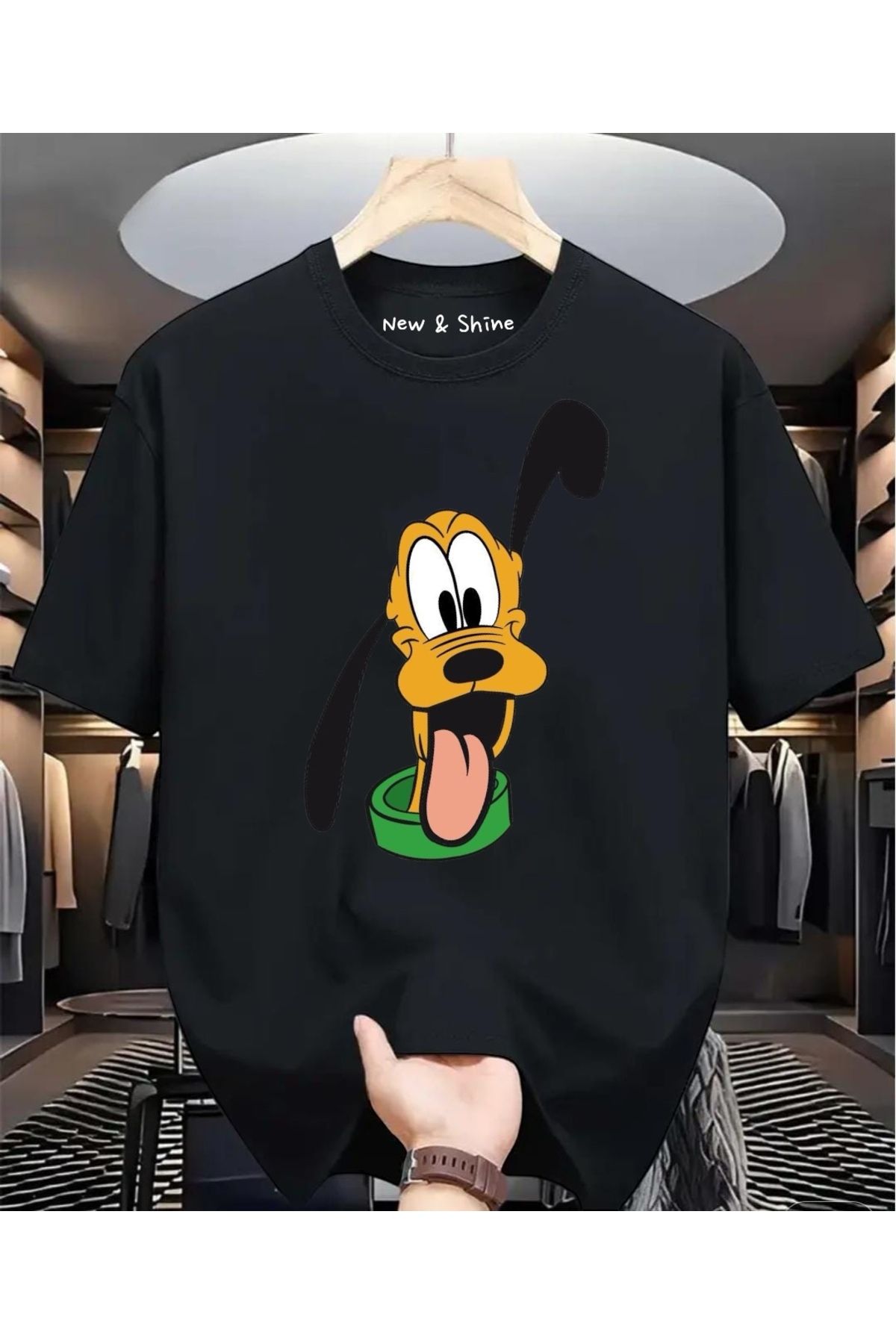 New Shine Goofy Köpek Büyük Beden Oversize T-Shirt