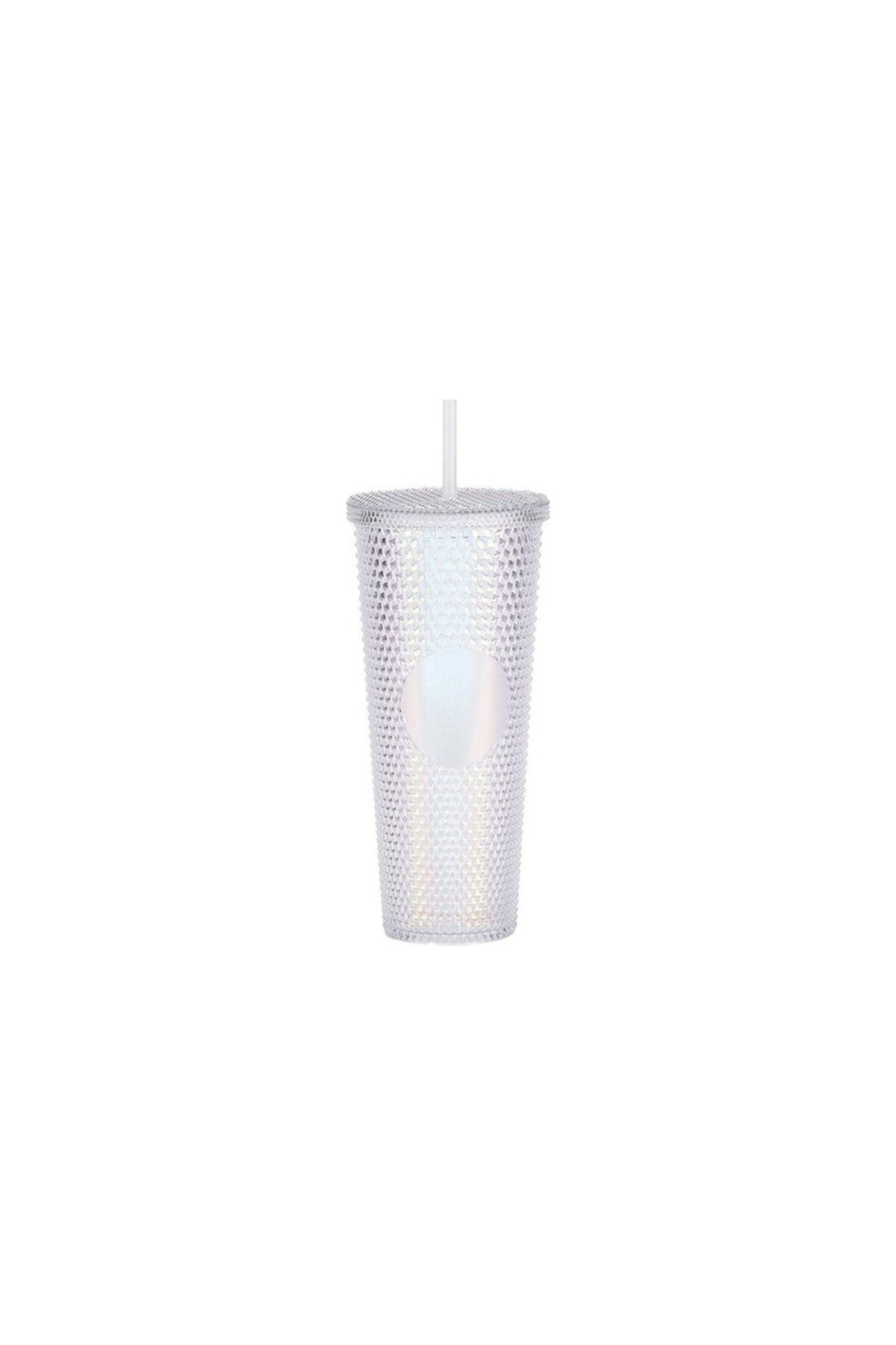 Olomo "OLOMO Kristal Desenli Pipetli Soğuk İçecek Bardağı – 750 ml, Seyahat Kupası, Kahve Bardağı,Termos
