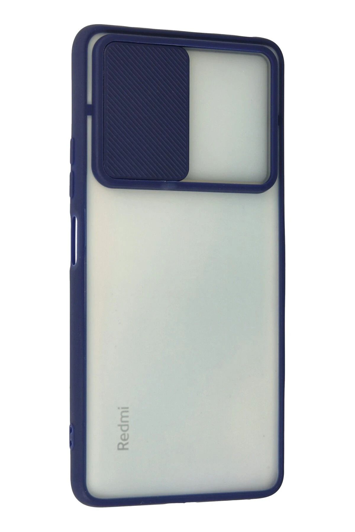 NewFace Xiaomi Redmi Note 10 Pro Kılıf Palm Buzlu Kamera Sürgülü Silikon - Lacivert WLZOR