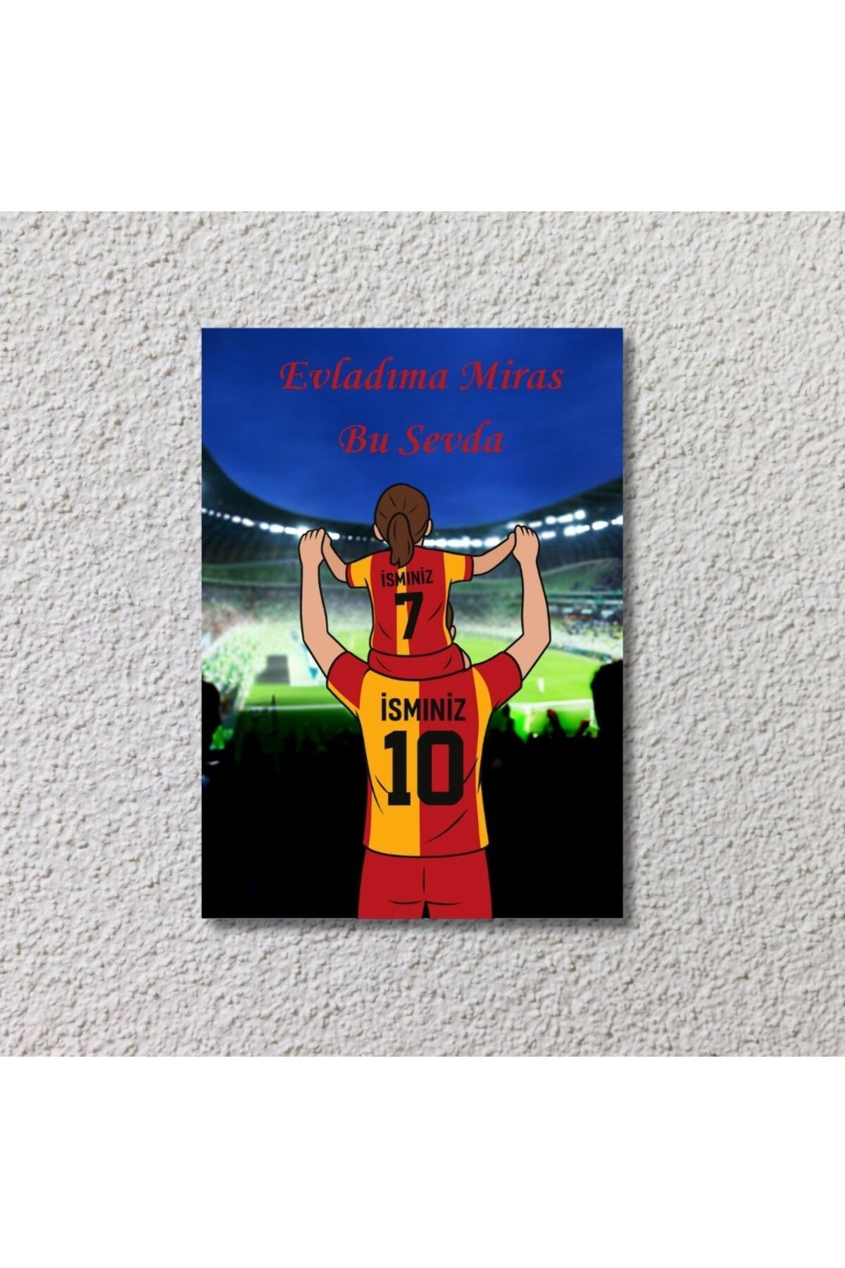 gifttime Kişiye Özel Baba Kız Tasarımlı Evladıma Miras Bu Sevda Tasarımlı Mdf Tablo