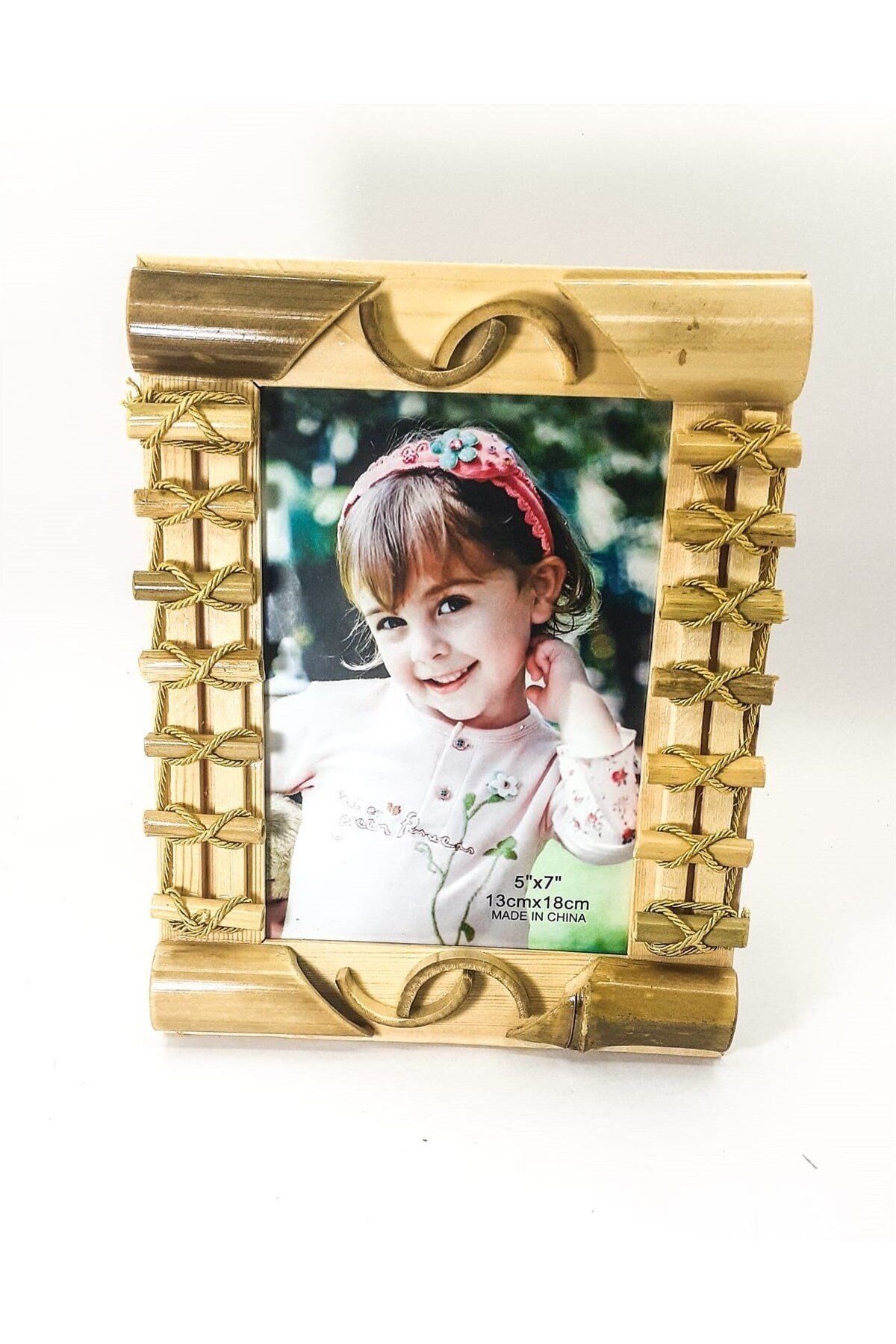 gifttime Kişiye Özel Ahşap Bambu Desenli Çerçeve
