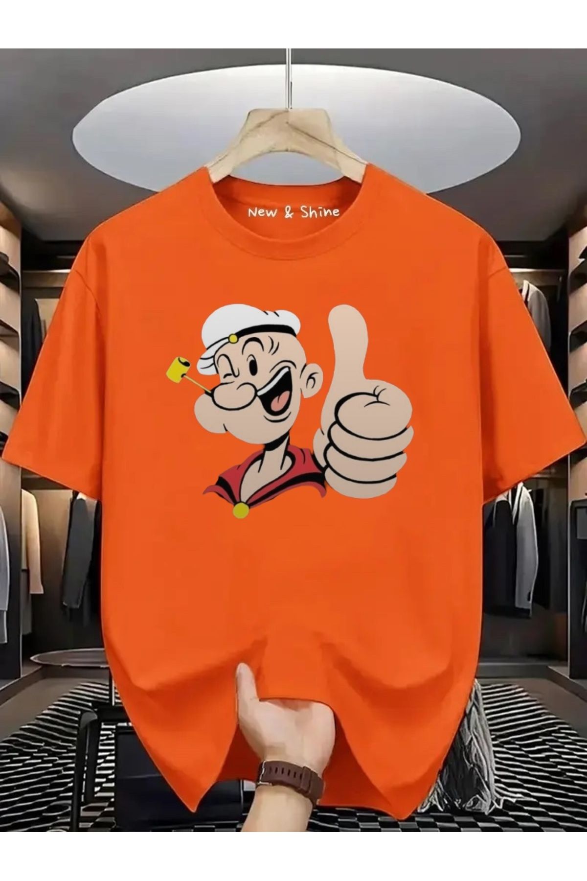 New Shine Temel Reis Baskılı Oversize T-Shirt