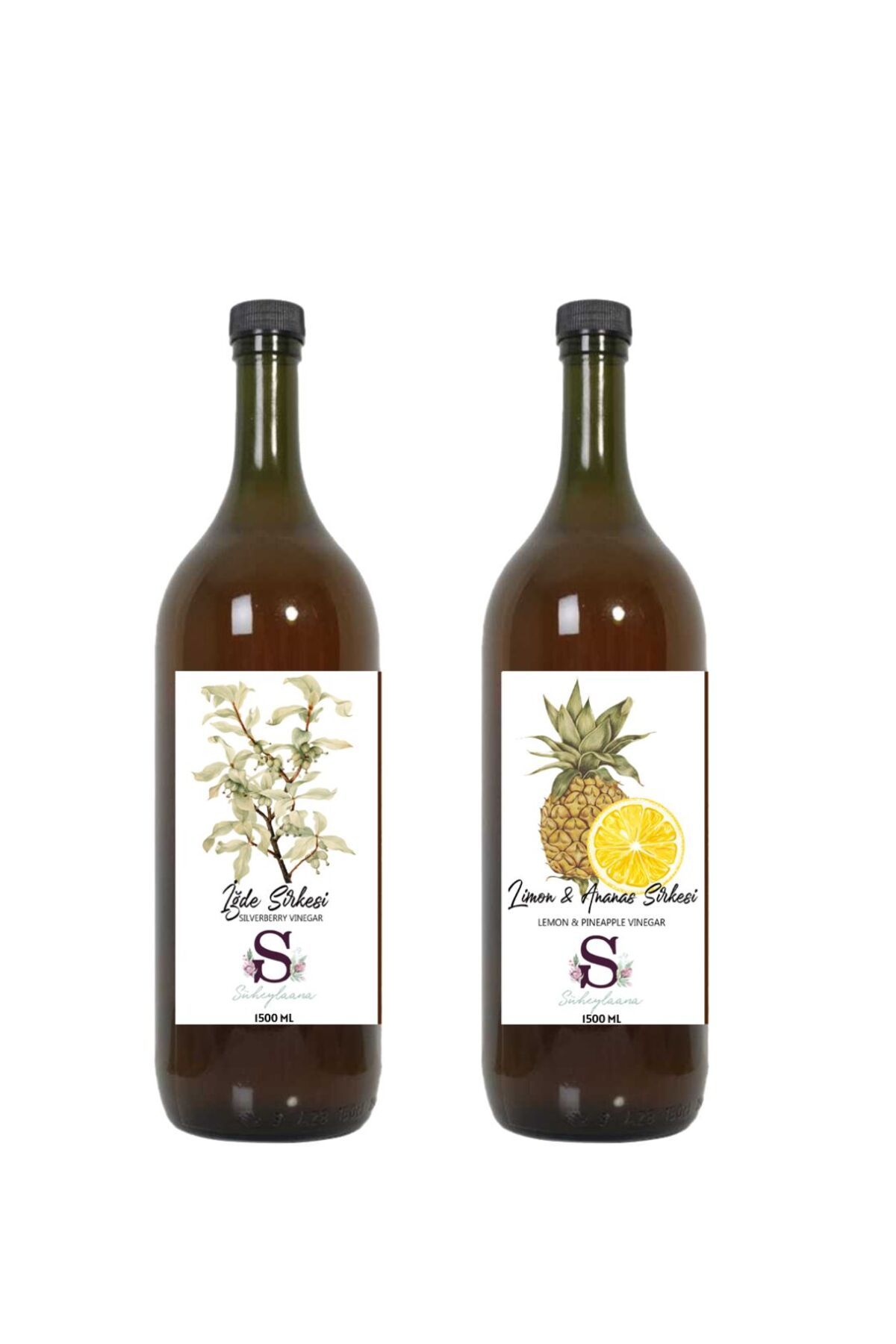 Süheylaana Doğal İğde Sirkesi 1500 Ml - Doğal Limon & Ananas Sirkesi 1500 Ml