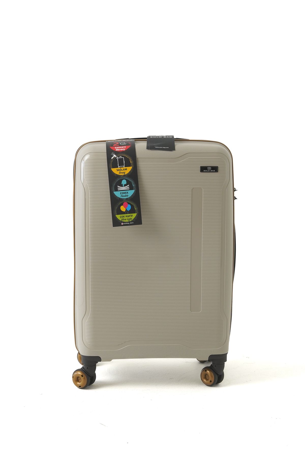 Solo Bag Orta Boy Polipropilen Kırılmaz Pp Silikon Valiz 65 cm