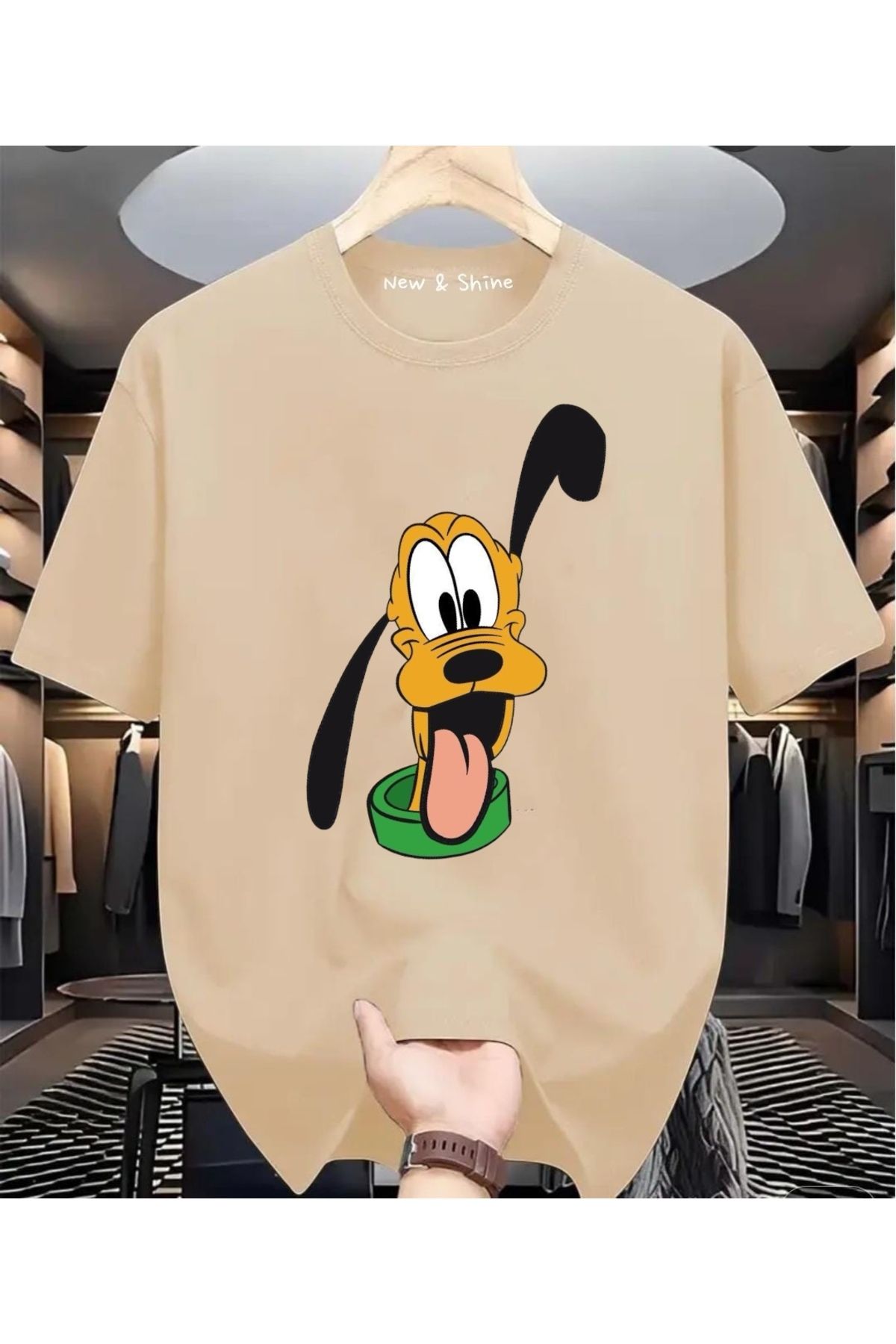 New Shine Uncle Duck Baskılı Oversize T-Shirt
