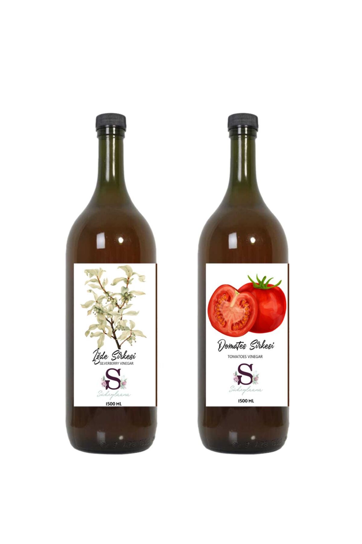 Süheylaana Doğal İğde Sirkesi 1500 Ml - Doğal Domates Sirkesi 1500 Ml