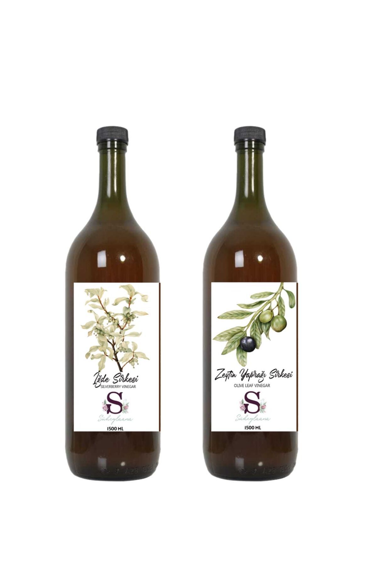 Süheylaana Doğal İğde Sirkesi 1500 Ml - Doğal Zeytin Yaprağı Sirkesi 1500 Ml