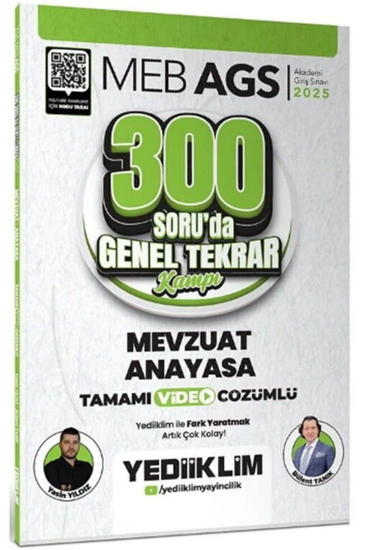 Yediiklim Yayınları Yediiklim Yayınları 2025 MEB AGS Mevzuat Anayasa 300 Soruda Genel Tekrar Kampı Çözümlü