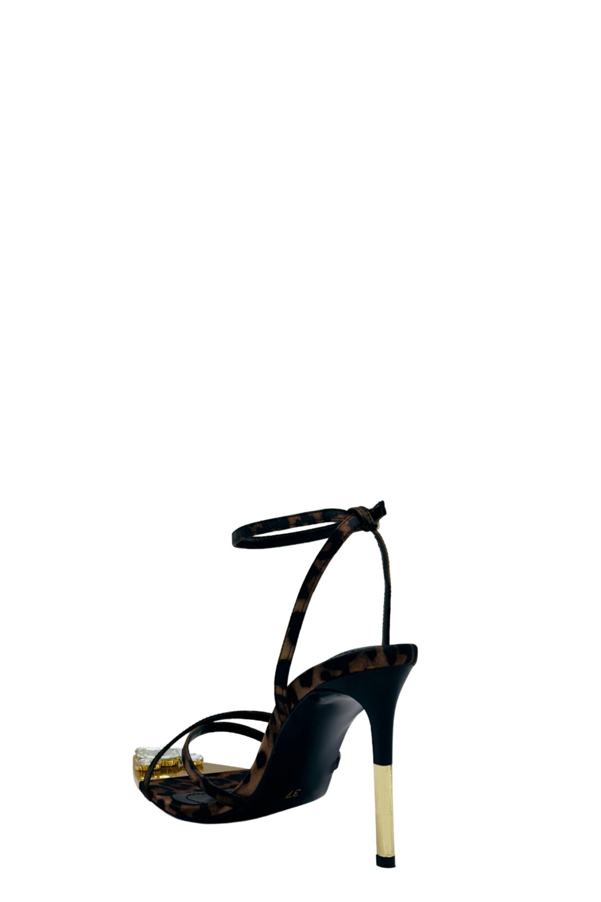 کفش پاشنه کلاسیک زنانه 041 2509077 پلنگ اورجینال Moulin Shoes