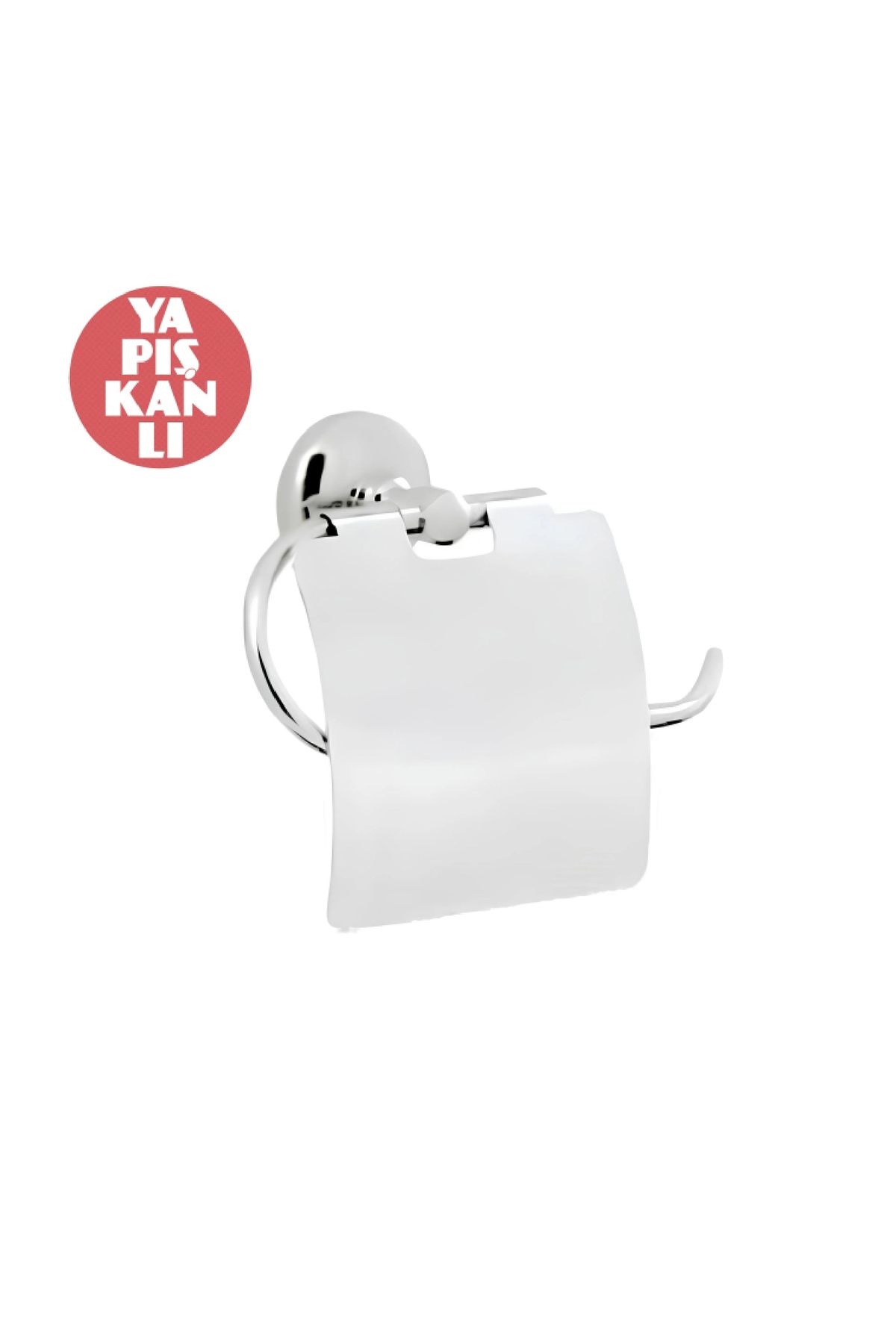 Alz Banyo Alz Yapışkanlı Krom Kaplamalı Paslanmaz Kapaklı Kağıtlık YP09