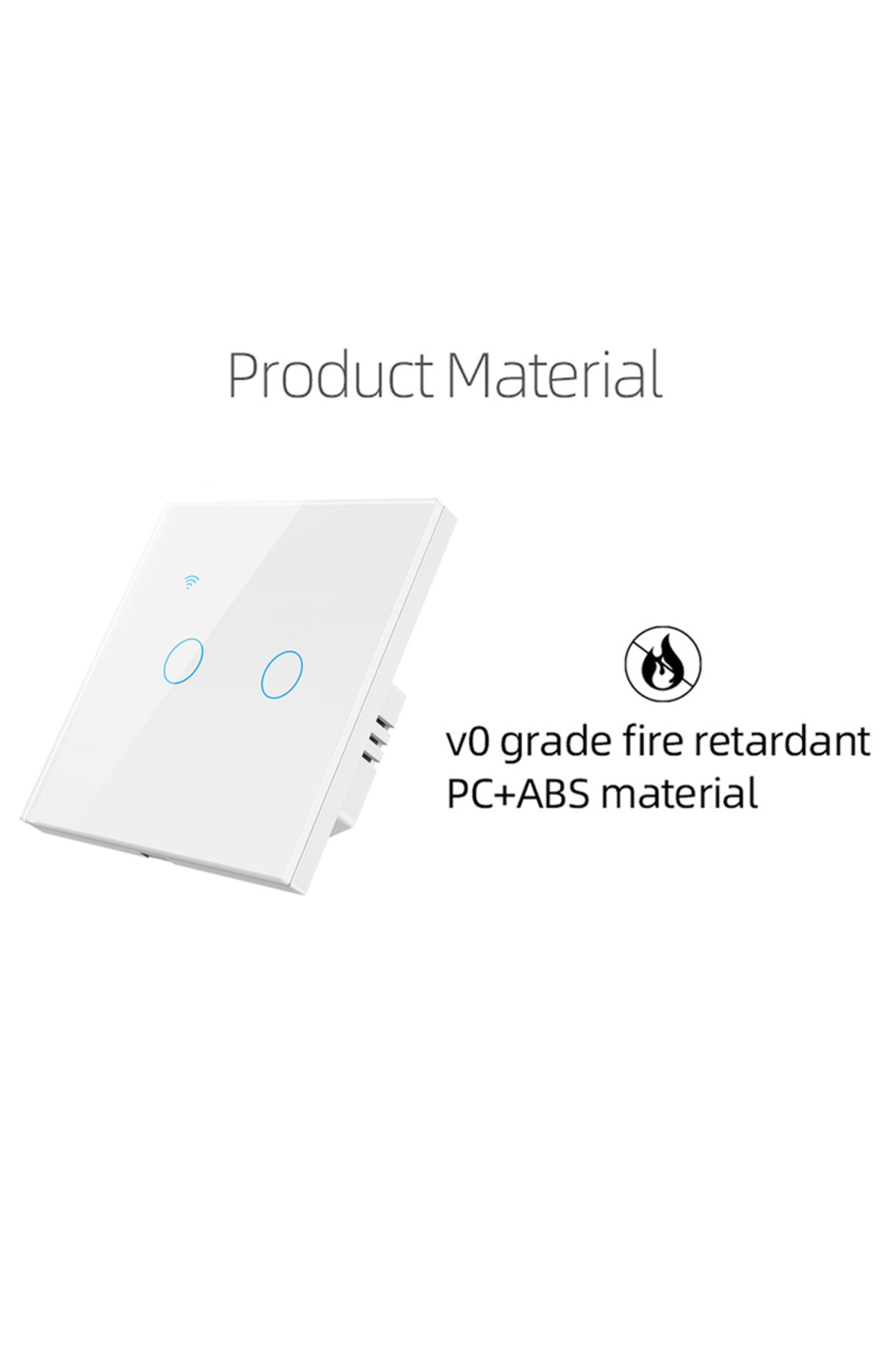 OEM-Intrerupator Inteligent Cu Touch, Wifi, Control La Distanta,sticla Securizata,10a, 2 Canale, Alb 4