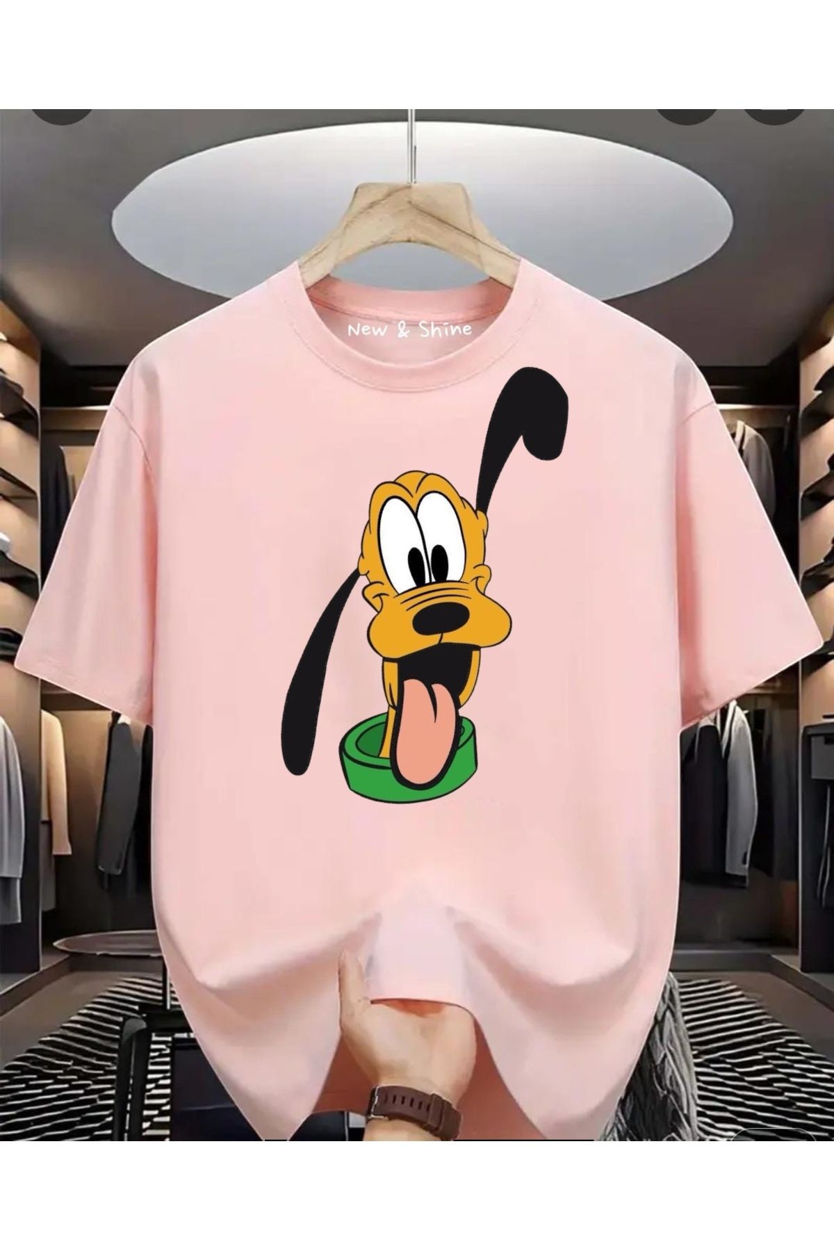 New Shine Goofy Köpek Büyük Beden Oversize T-Shirt