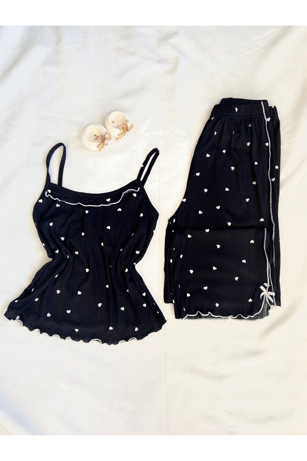 Liliths Dream Kalpli Siyah Pijama Takımı