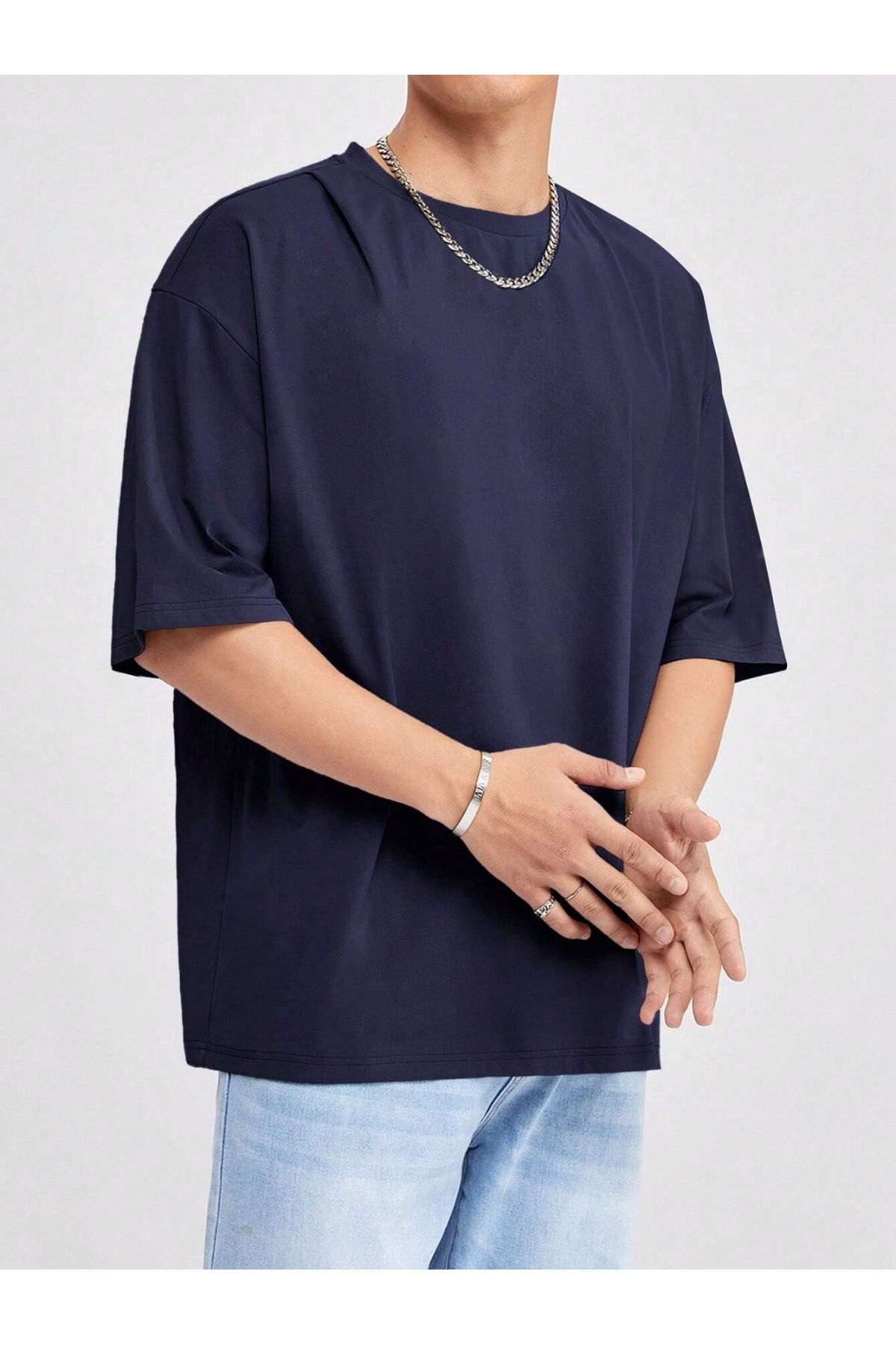 PAVRO Unisex Oversize tişörT Çok Renkli Baskılı T-shirt