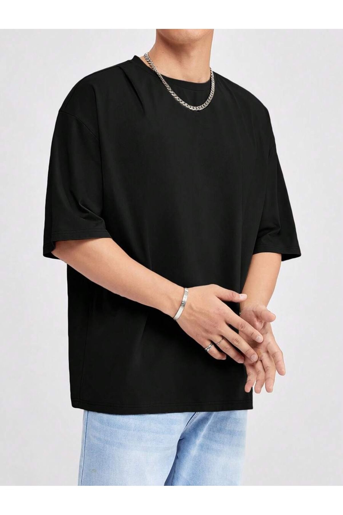PAVRO Unisex Oversize tişörT Çok Renkli Baskılı T-shirt