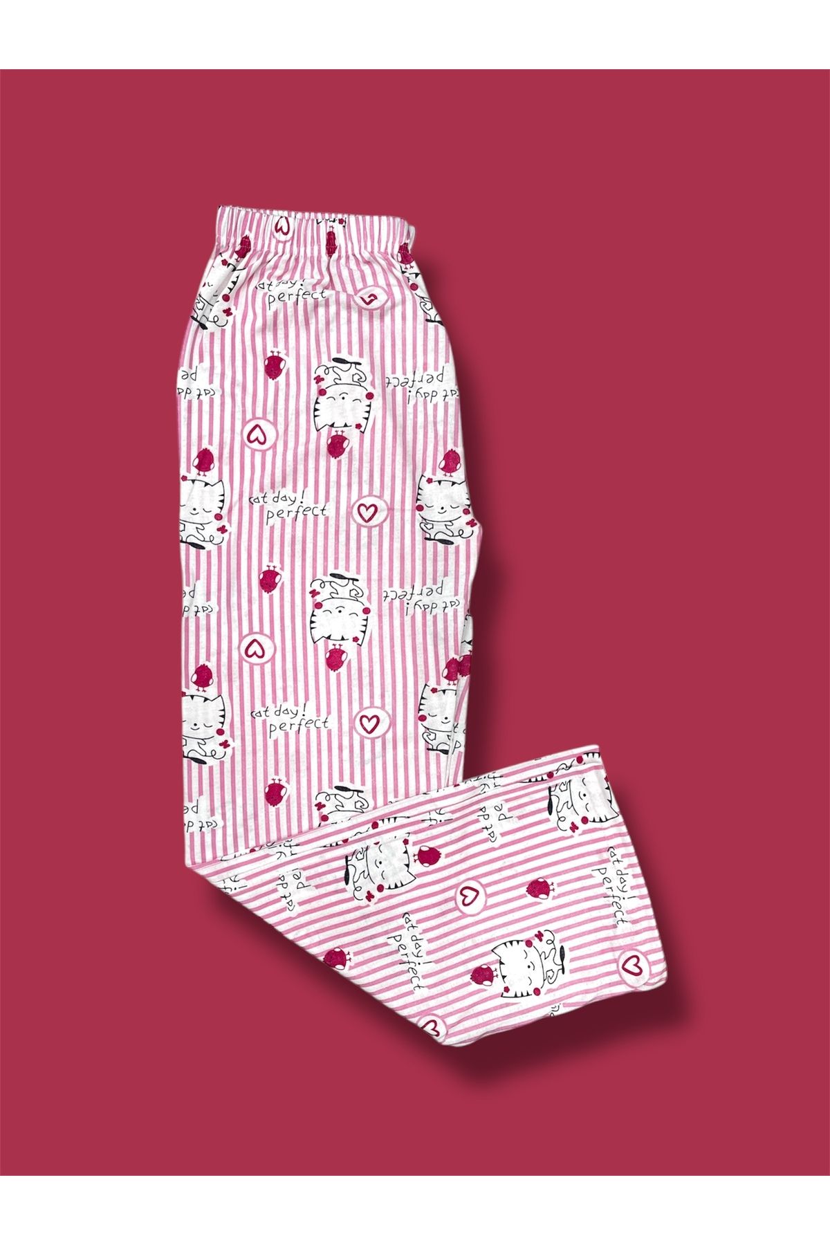 Erdenay Tekstil Desenli Penye Kadın Pijama Altı