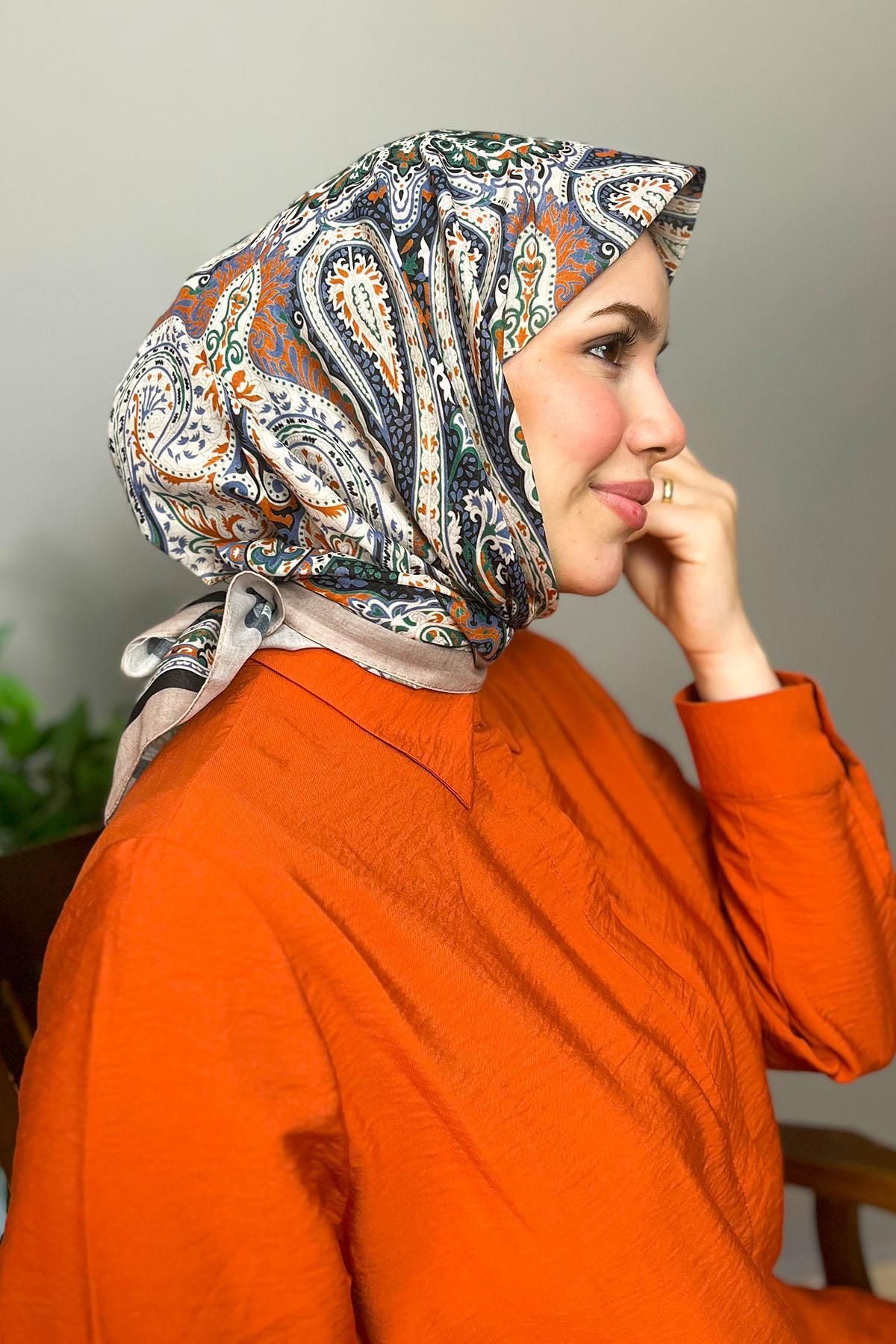 Sultan Eşarp-Sultan Fresh Cotton Scarf - Authentic Pattern - Sfe004-04 3