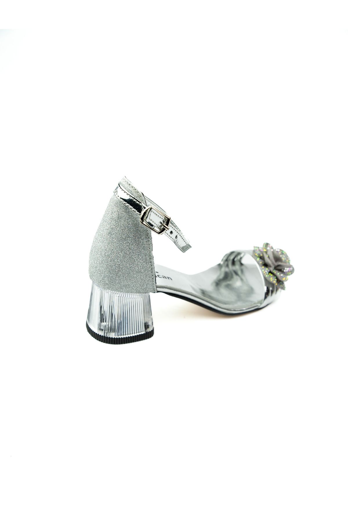 Minican-176 Silver Girl's Evening Dress Shoes 4