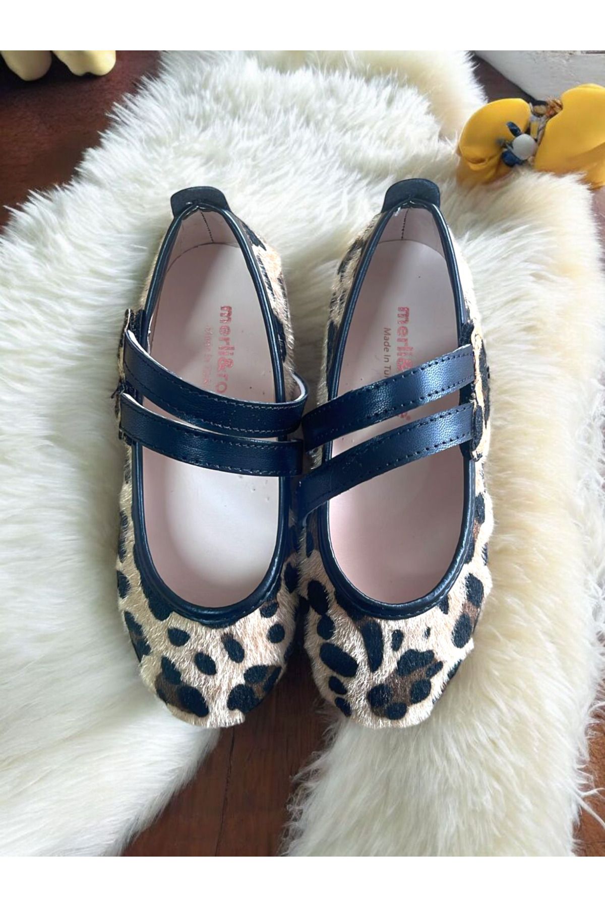 PATİK BEBE KIZ ÇOCUK LEOPAR DESENLİ ORTOPEDİK ŞIK BABET