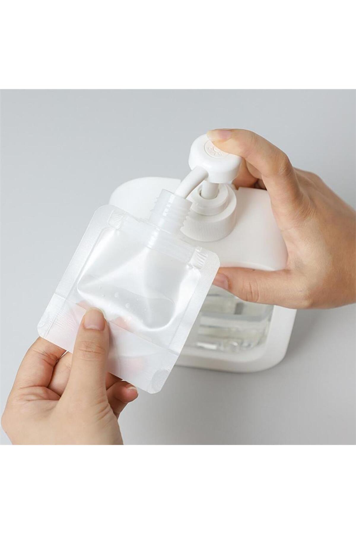 1 Adet Taşınabilir Sıvı Seyahat Kiti Pratik Sıvı Seyahat Torbası 100 ml — نارنجی tfc43209124 — تصویر 4 از 9