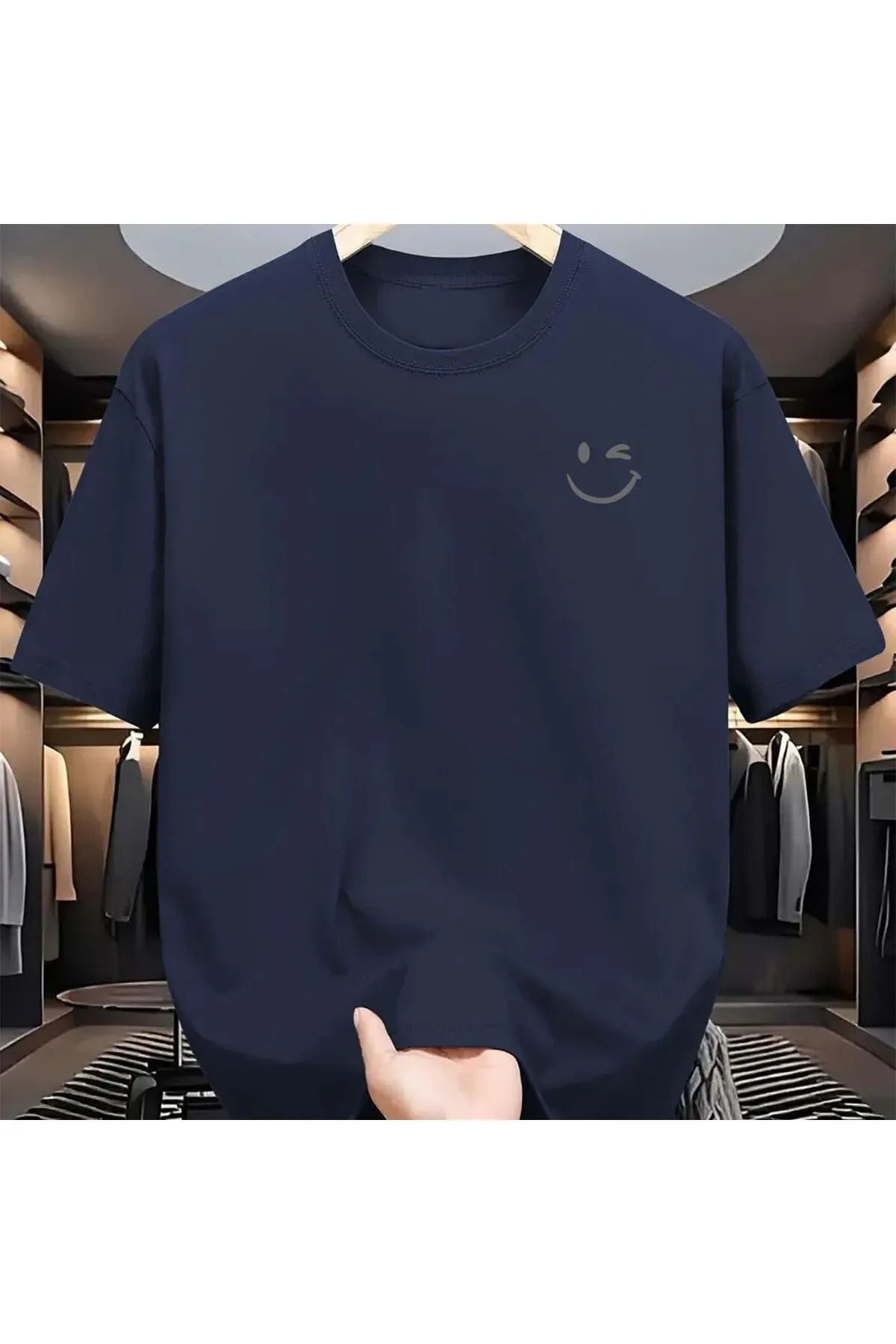 FeaR LeeS Wink Smile Baskılı Oversize T-shirt