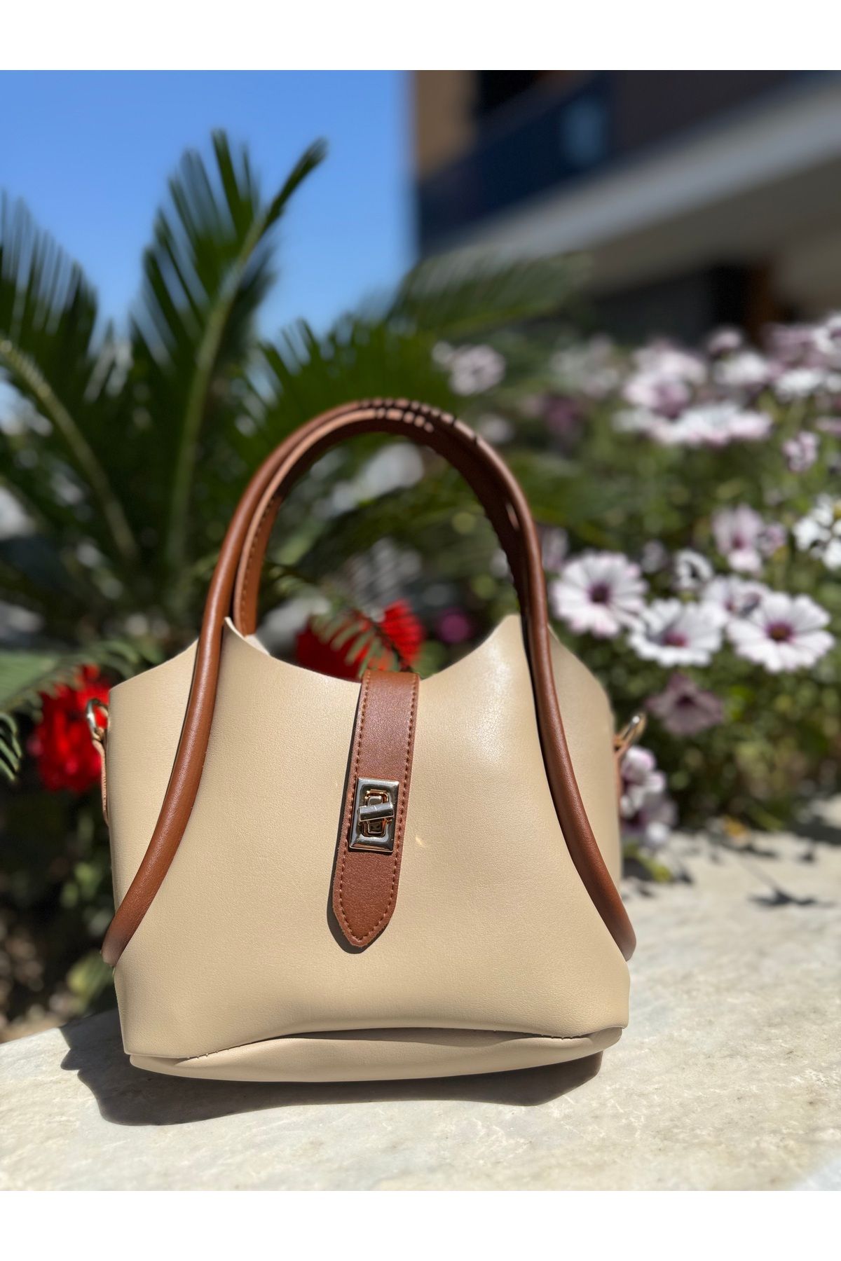 MODA Tokalı Mini Kadın El ve Omuz Çantası