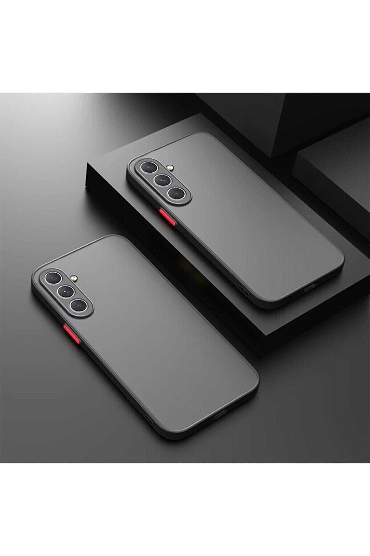 Nenya Samsung Galaxy A55 Kılıf Mat Parmak Izi Yapmaz Kamera Korumalı Renkli Tuşlu Sert Silikon (Uyumlu)