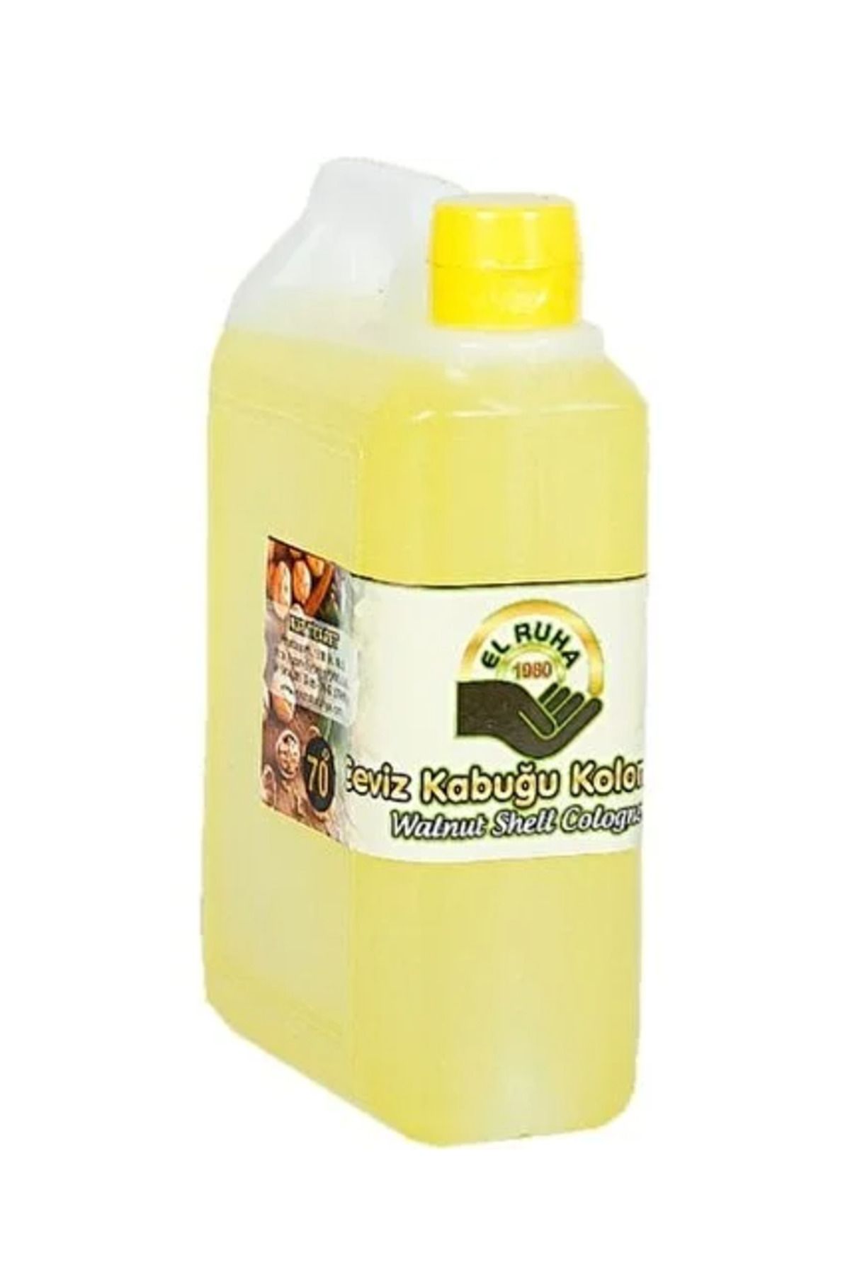 ARWOAN El Ruha Ceviz Kabuğu 70° Kolonyası Çanta (Bidon) 900ML