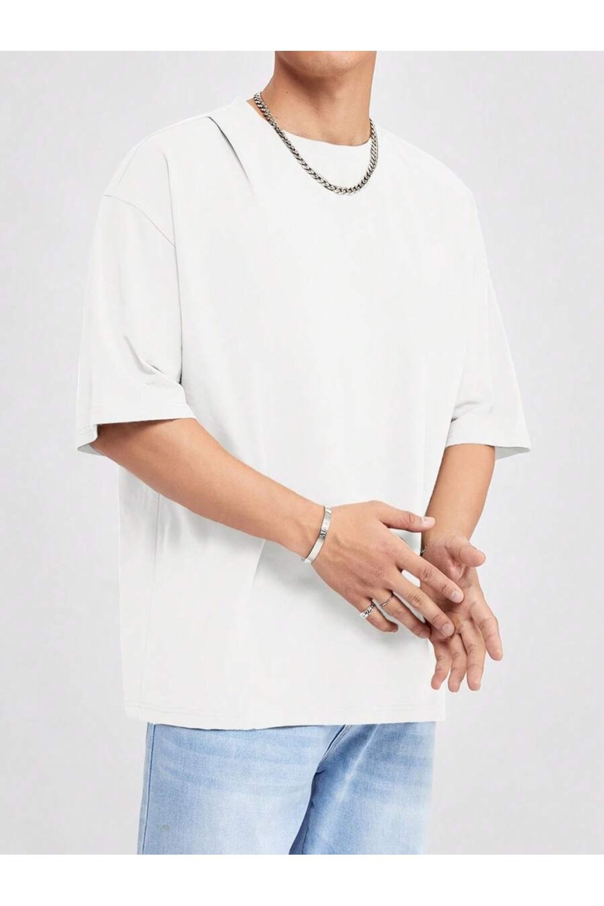 PAVRO Unisex Oversize tişörT Çok Renkli Baskılı T-shirt