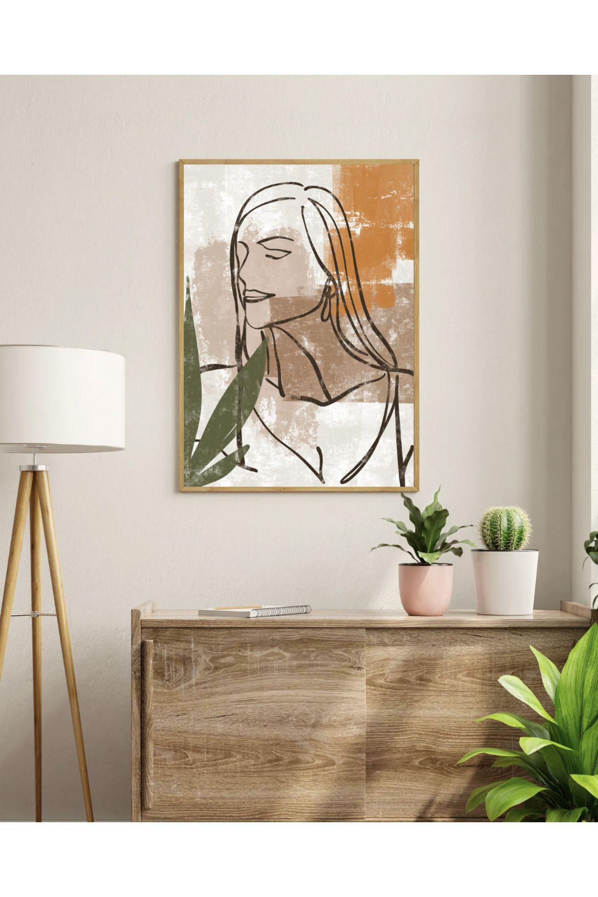 woodhomeworks tek parça salon ofis dekor tablo