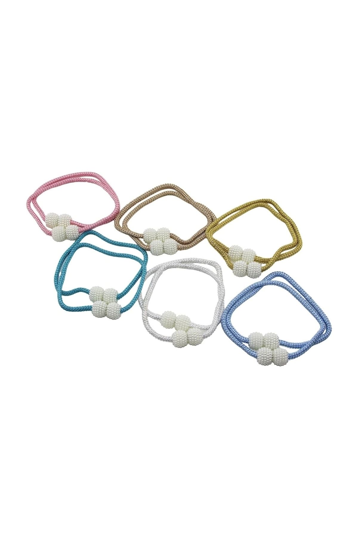 STOREMAX 2PCS BONCUK TOPLU - MIKNATISLI RENKLİ PERDE İPİ (5047)