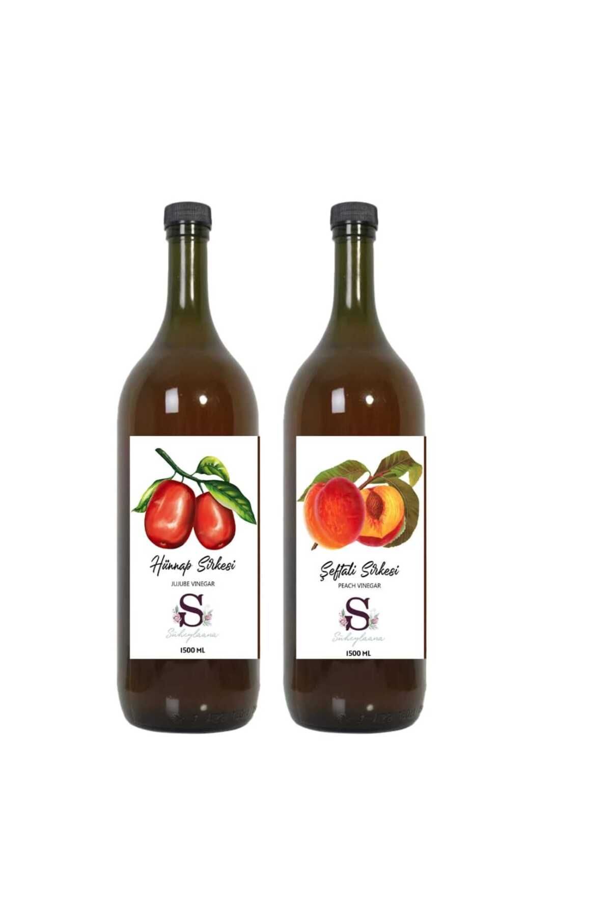 Süheylaana Doğal Hünnap Sirkesi 1500 Ml - Doğal Şeftali Sirkesi 1500 Ml