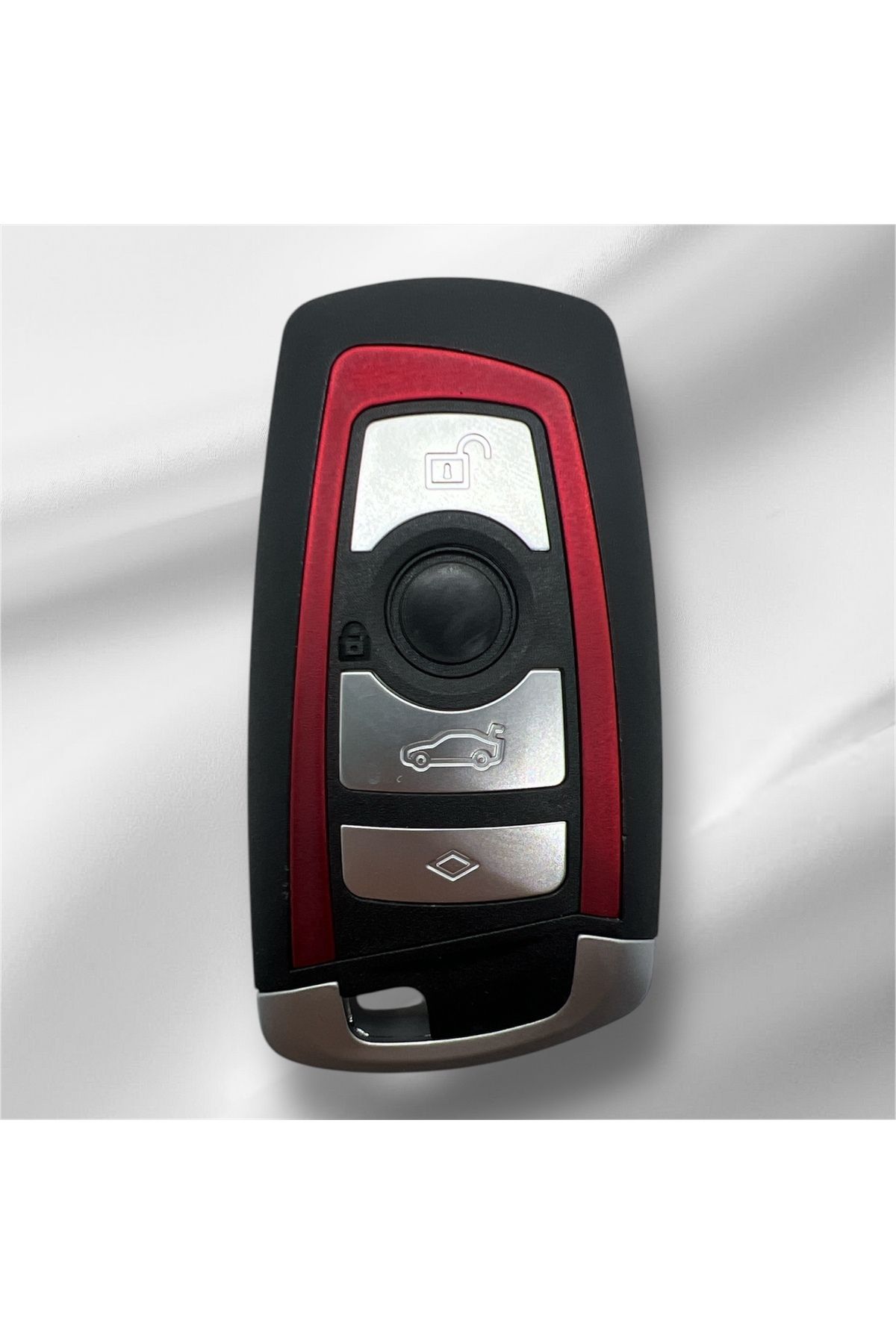 Luxe Aksesuarr BMW Smart F30 F32 F10 F20 Uyumlu 4 Buton Kumanda Kabı Kırmızı Renk