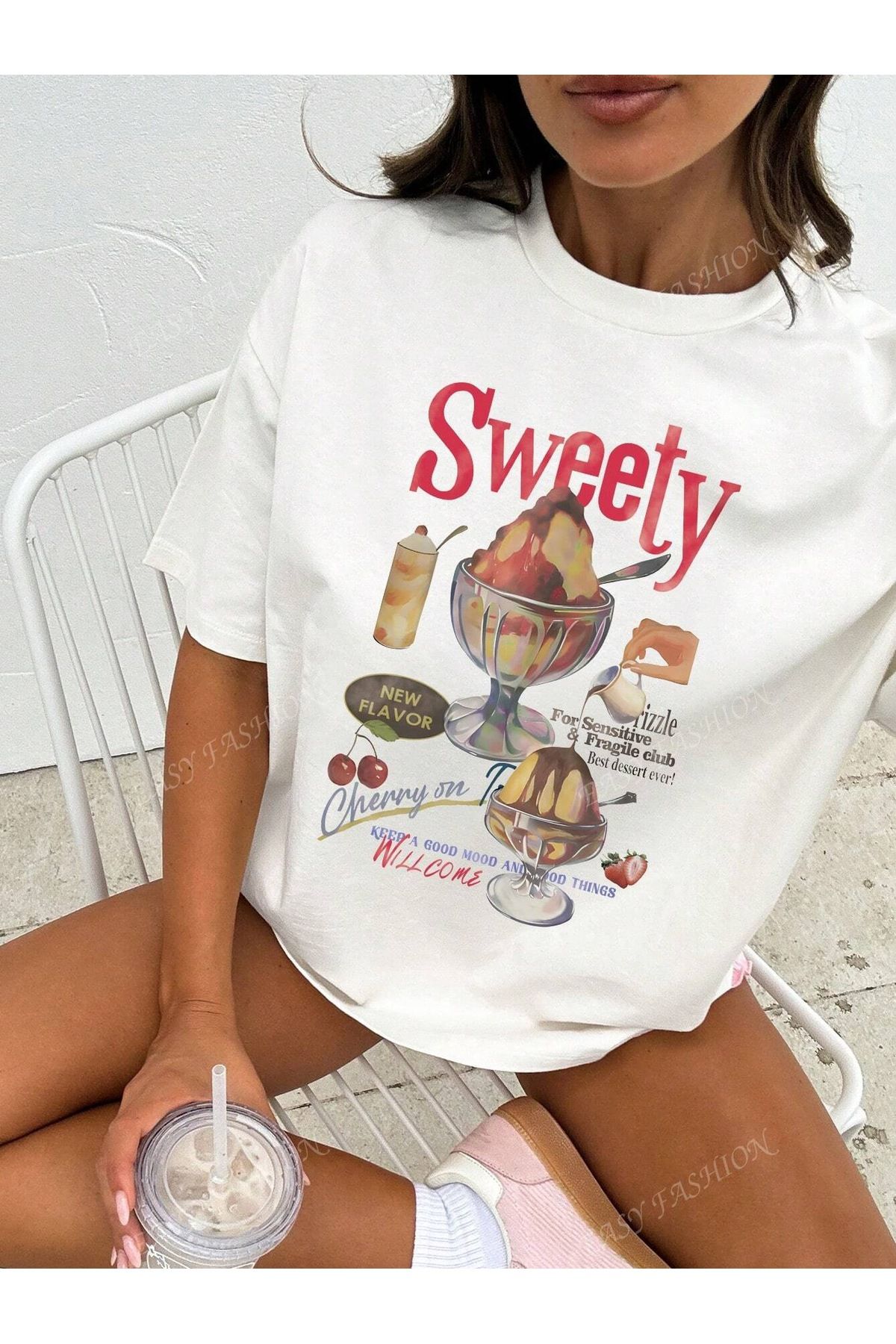 Jose Clothing Oversize Kesim Kısa Kollu Baskılı T-shirt