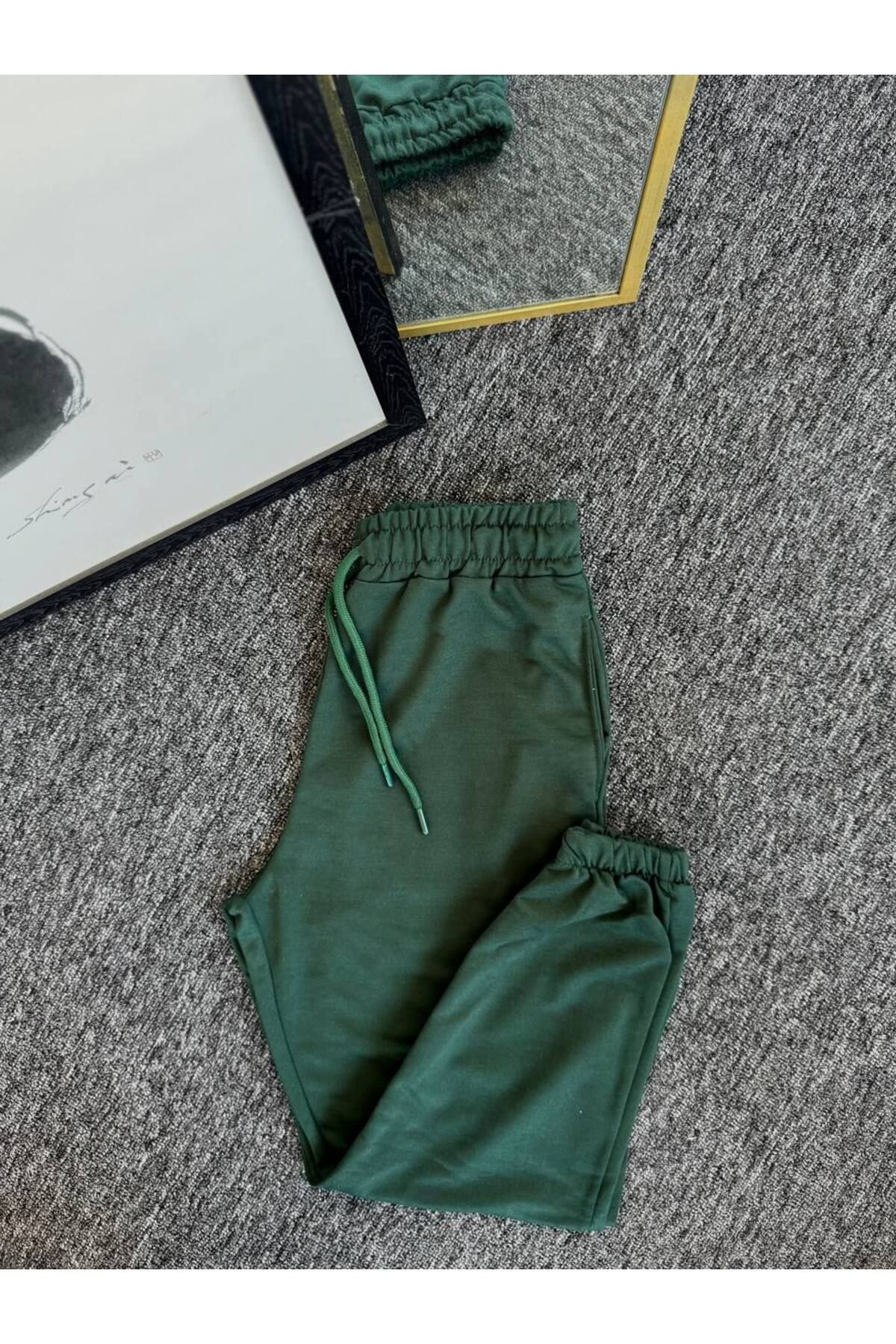 VOGUEMET Yeni Sezon Erkek Kadın Unisex Düz Renk Vortex Yüksek Kaliteli Eşofman Altı Paça Lastikli