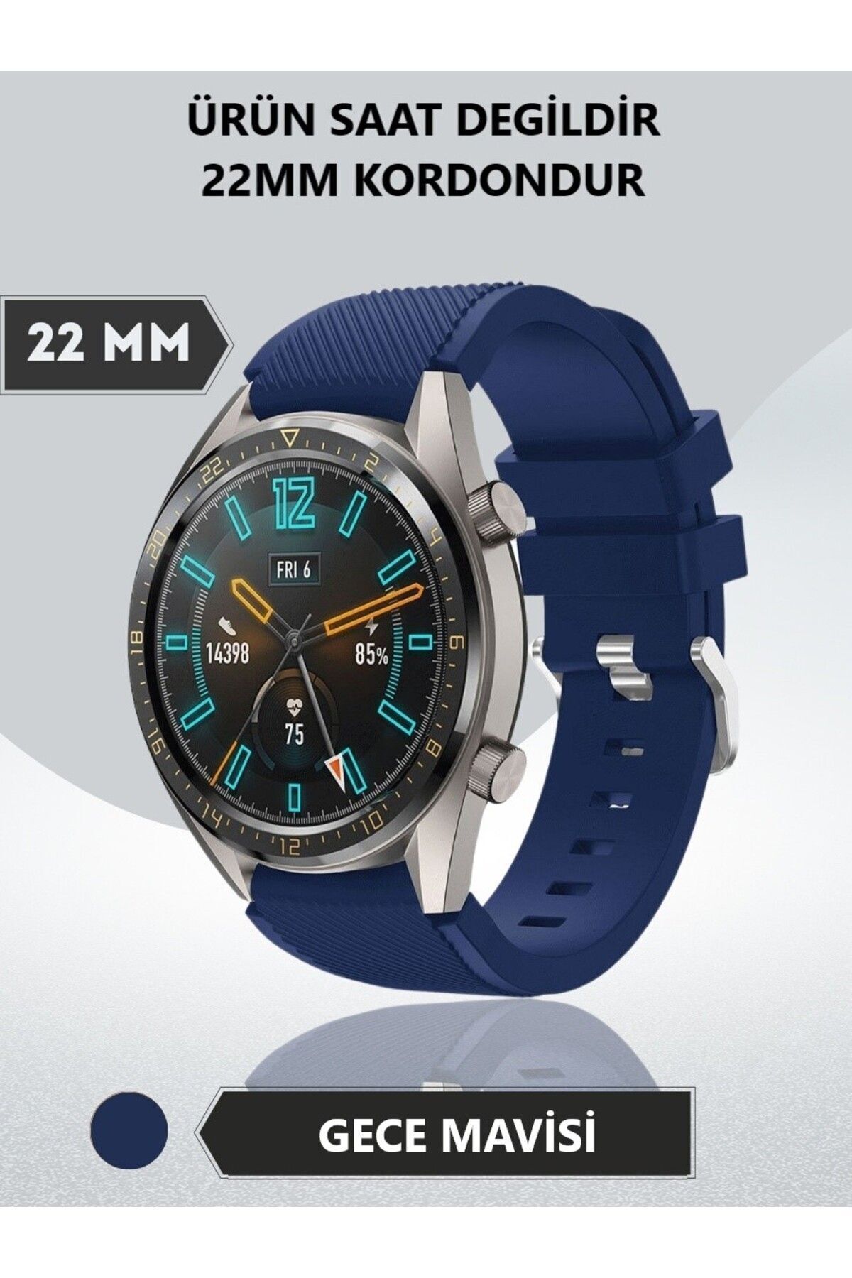 CONOCER Samsung Galaxy Watch 3 (45MM) - Watch 1 (46MM) Uyumlu Çizgi Desenli Silikon Kordon Kayış