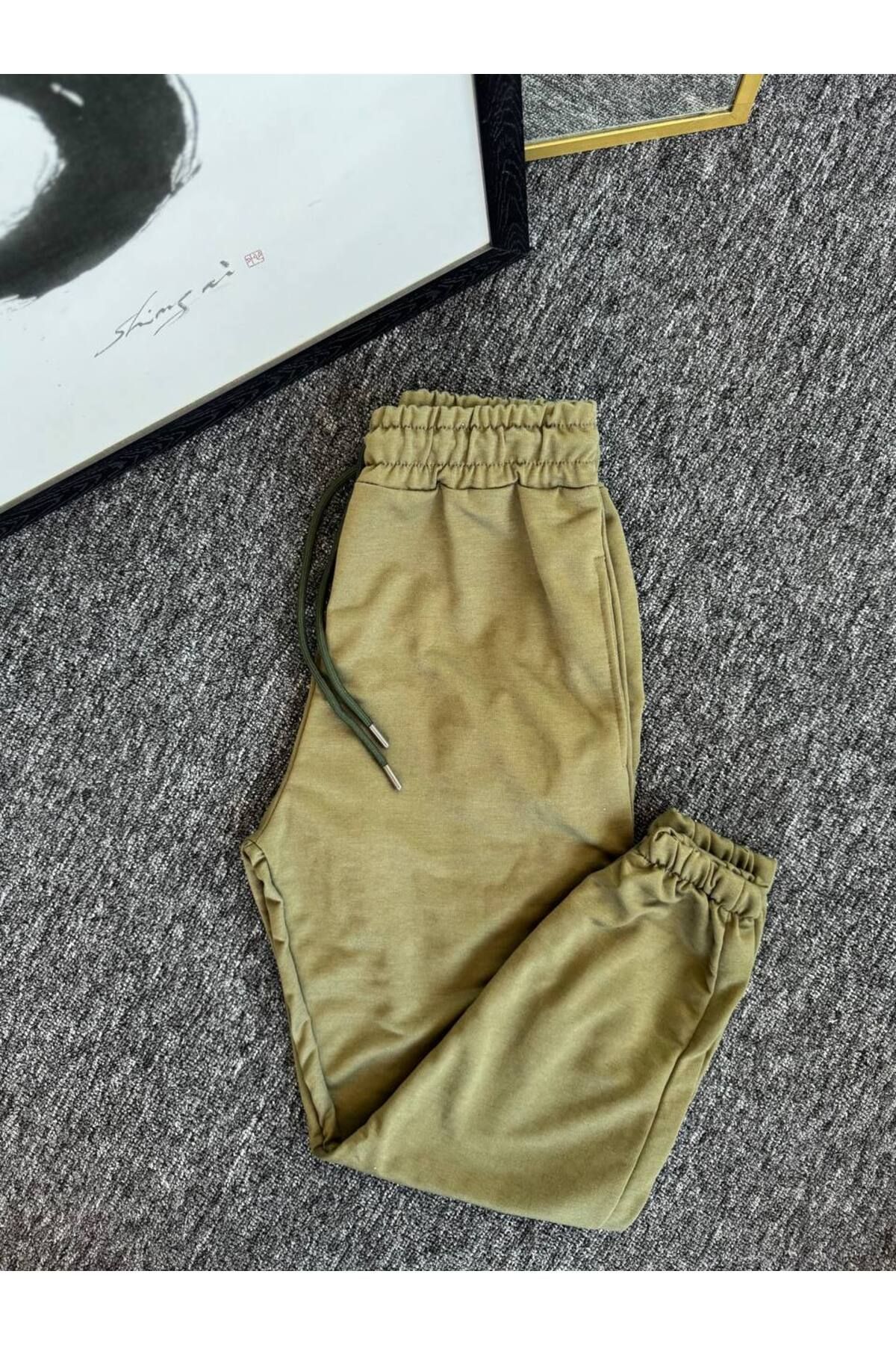 VOGUEMET Yeni Sezon Erkek Kadın Unisex Düz Renk Vortex Yüksek Kaliteli Eşofman Altı Paça Lastikli