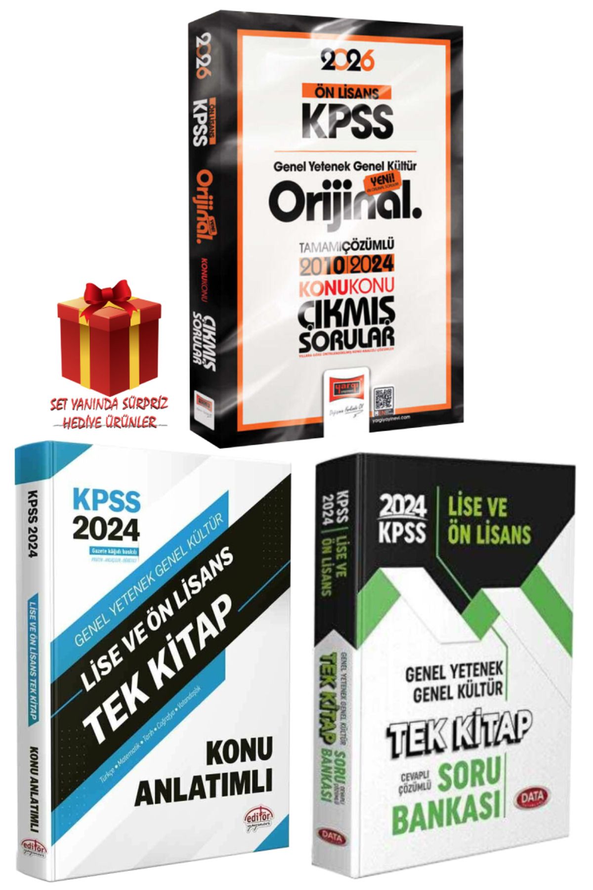 Yargı Yayınları 2026 KPSS Ön Lisans GYGK Orijinal Çıkmış Sorular 2010-2024+Tek Kitap Konu Anlatımı+Soru Bankası Seti