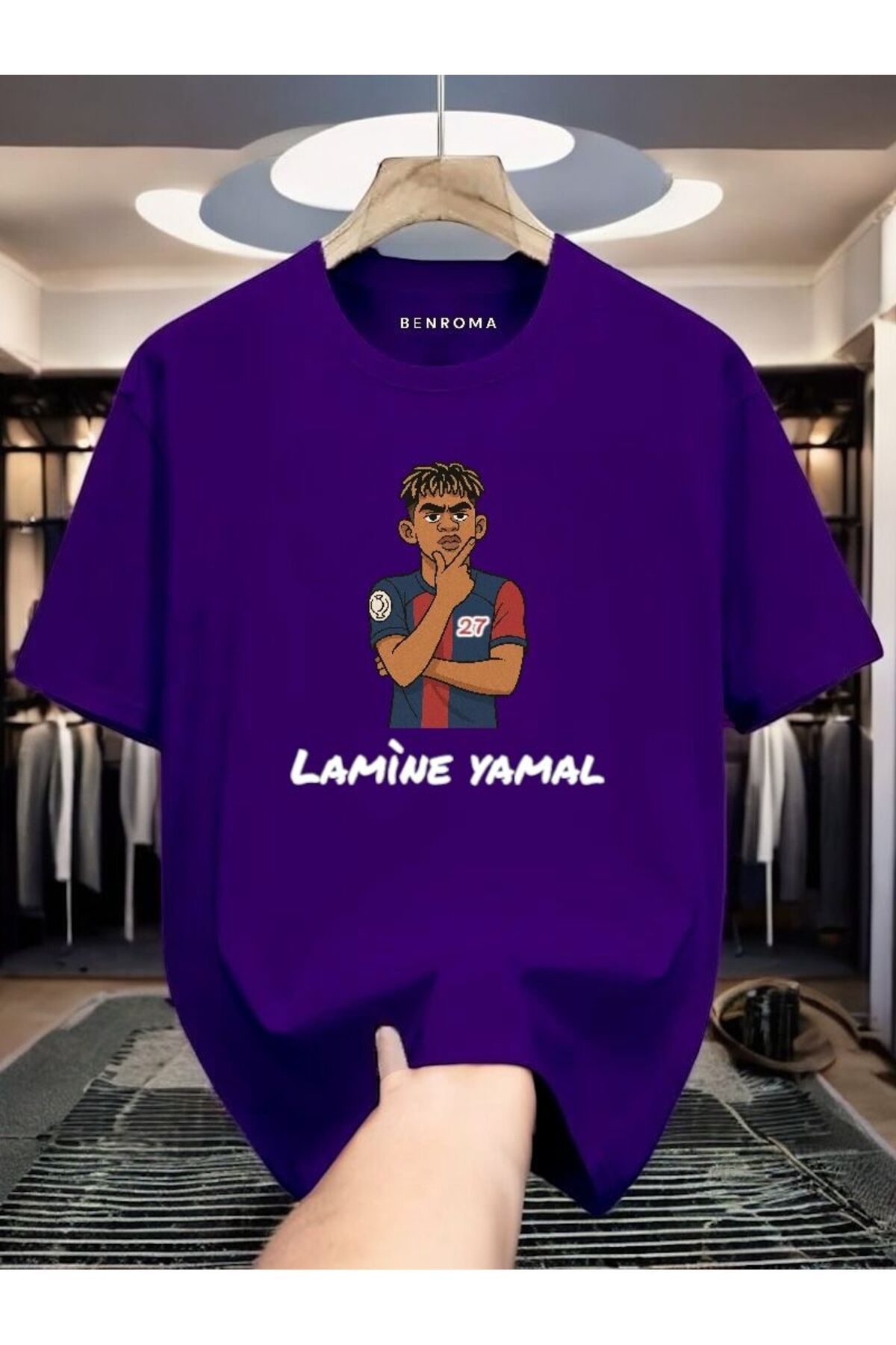 BENROMA LAMİNE YAMAL BASKILI TİŞÖRT