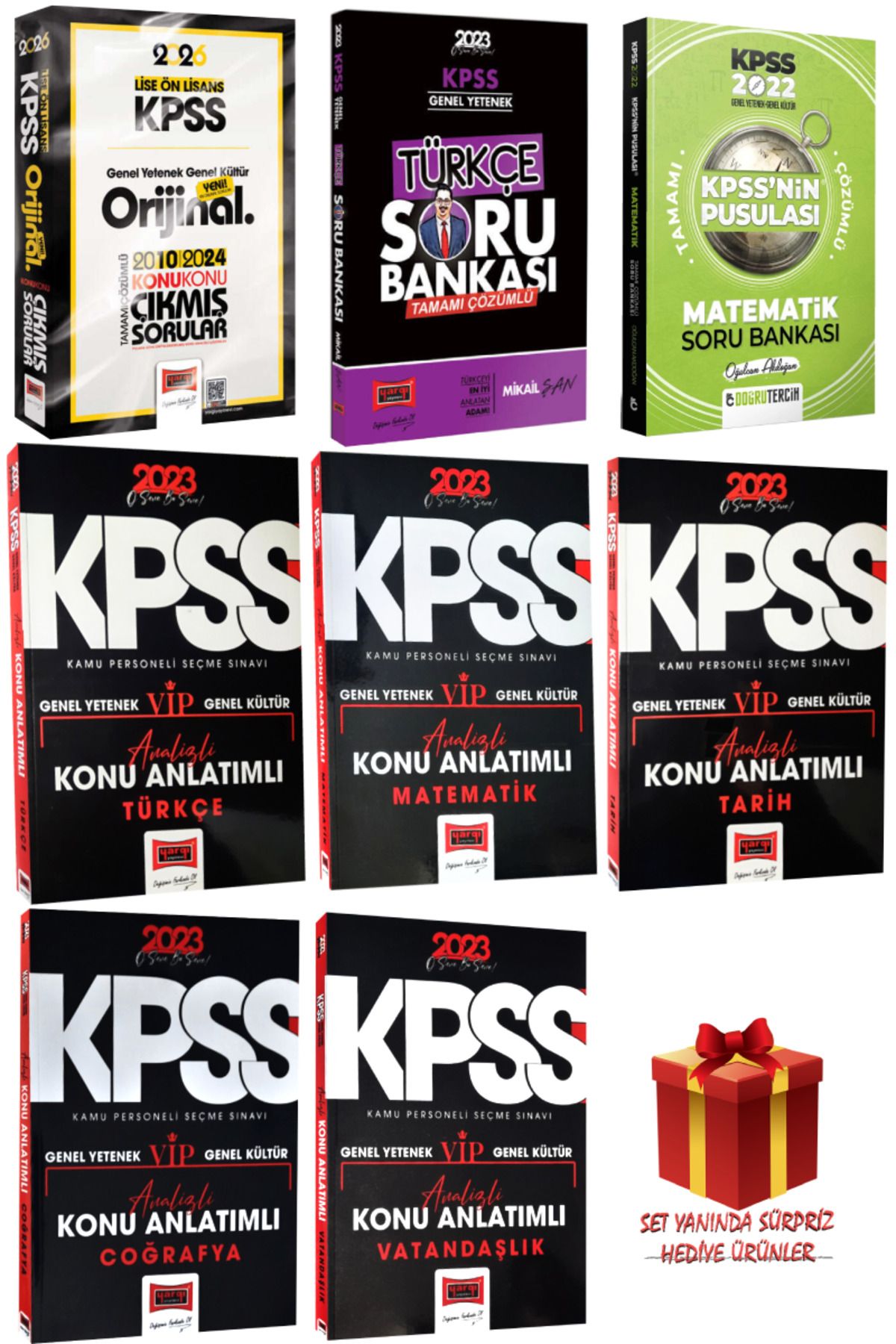 Yargı Yayınları 2026 KPSS Lise-Ön Lisans Orijinal Çıkmış Sorular 2010-2024+Türkçe-Matematik SB+Konu Anlatımı Modüler