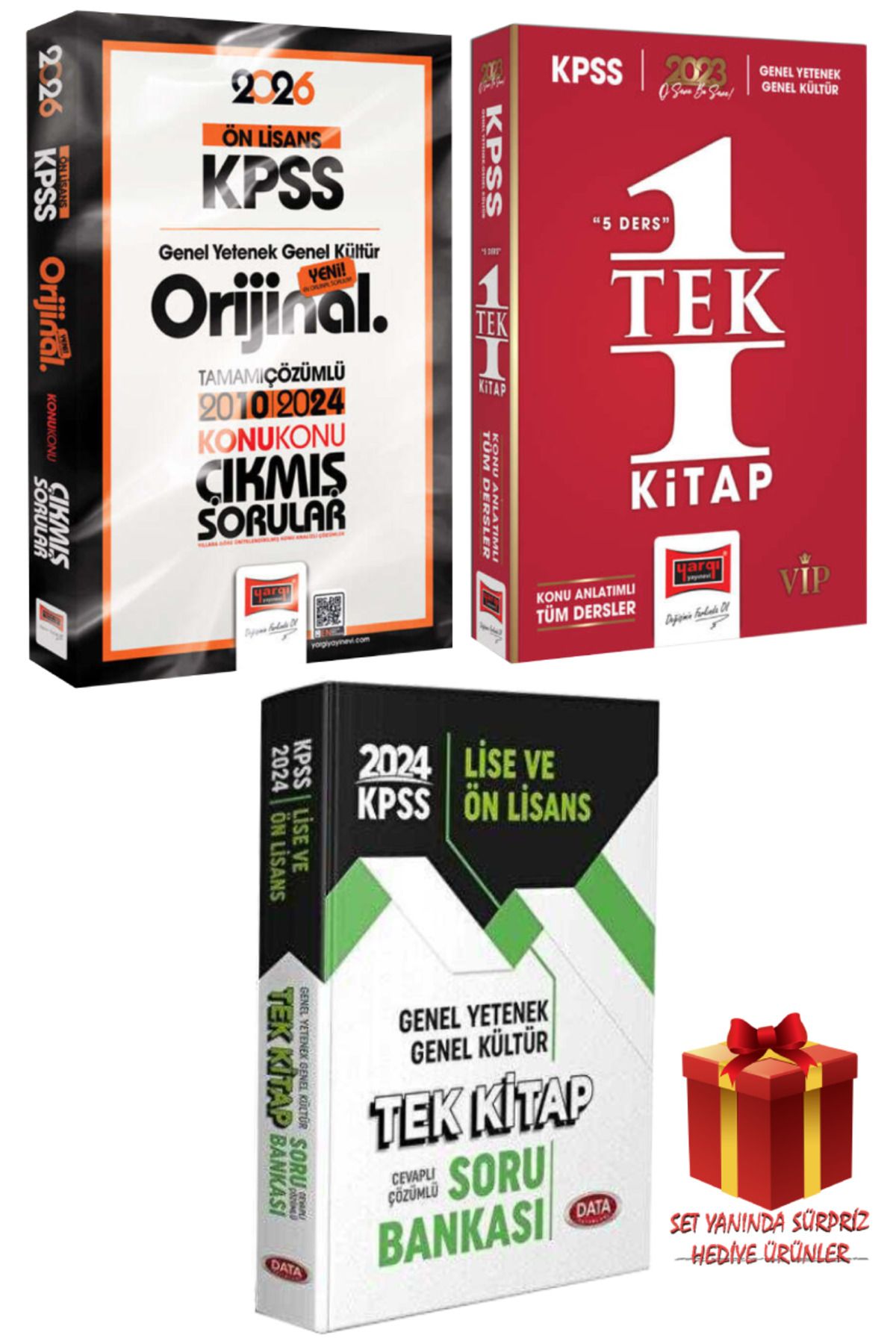 Yargı Yayınları 2026 KPSS Ön Lisans GYGK Orijinal Çıkmış Sorular 2010-2024+Tek Kitap Konu Anlatımı+Soru Bankası Seti