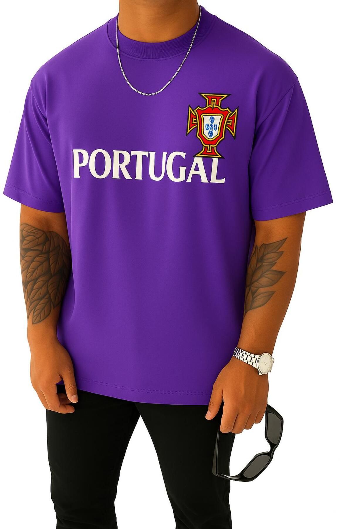 DM DOLCE MORE PORTUGAL BASKILI TİŞÖRT